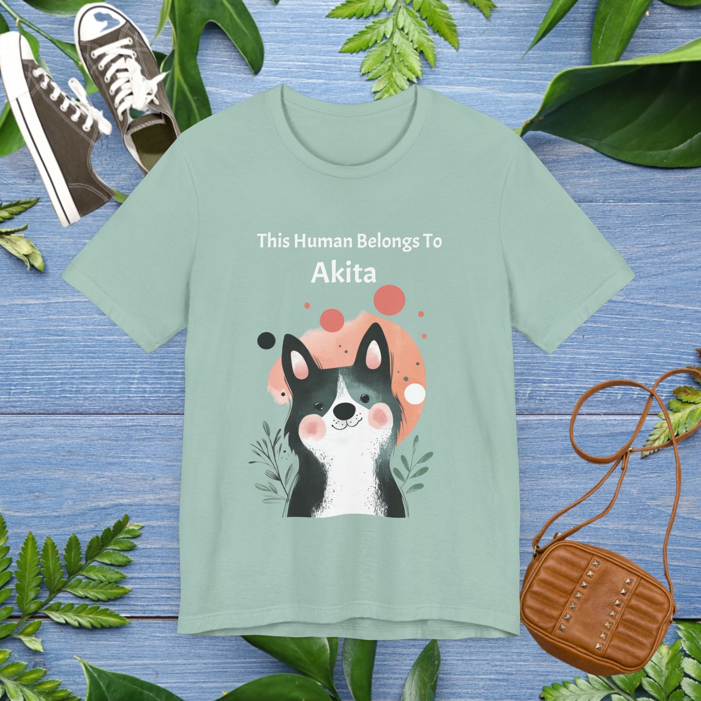 This Human Belongs To Akita T-Shirt - furevermama