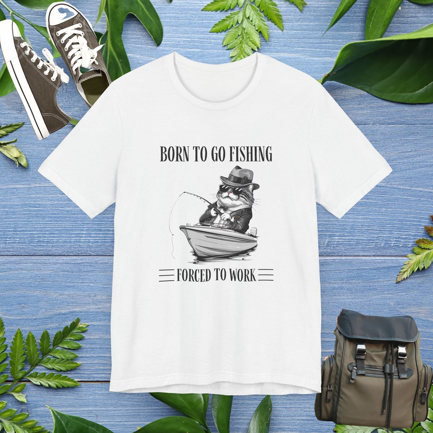 Born To Go Fishing T-Shirt, Cat Lover Fishing Lover T-Shirt - furevermama