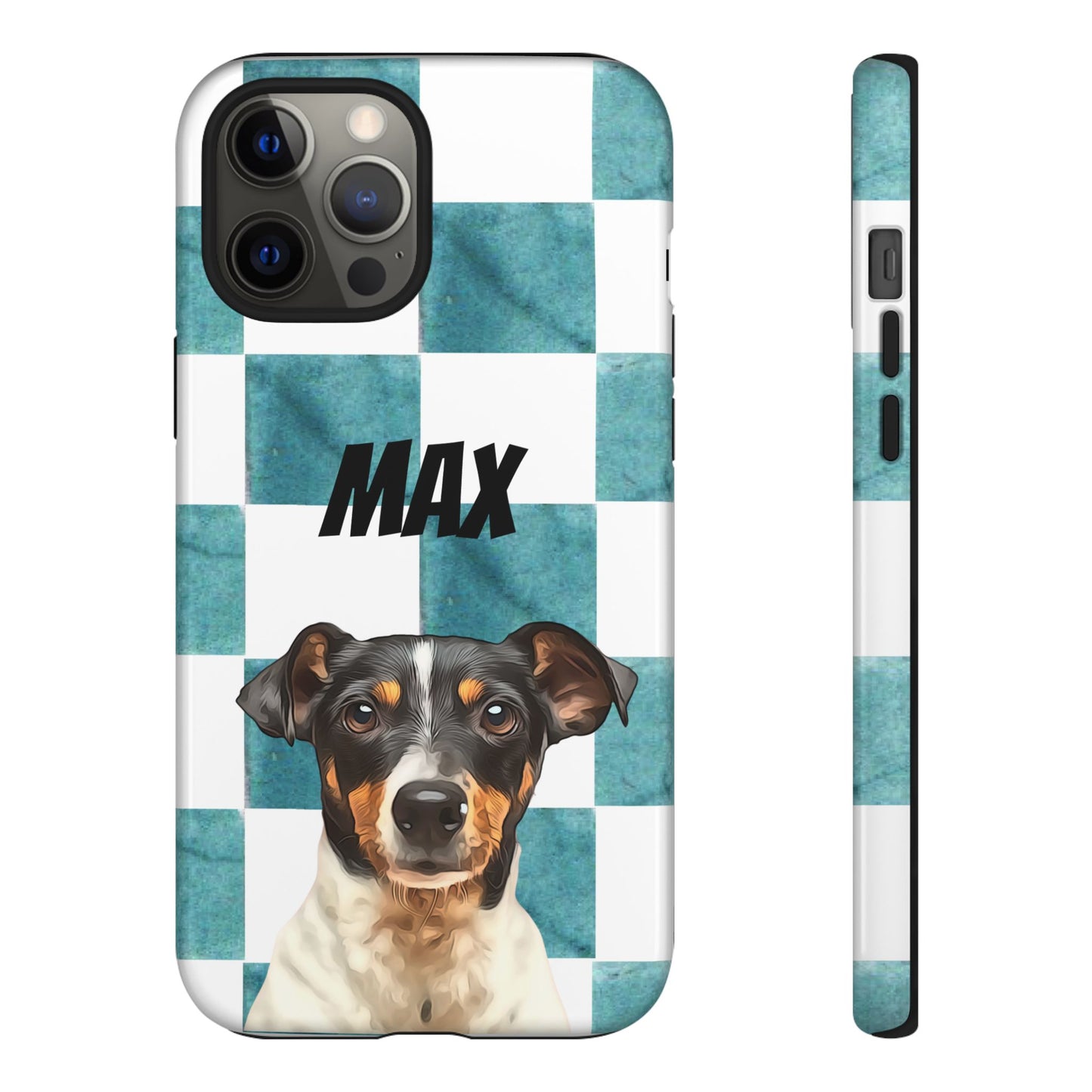Custom Pet Portrait Phone Case, Checker Edition - furevermama