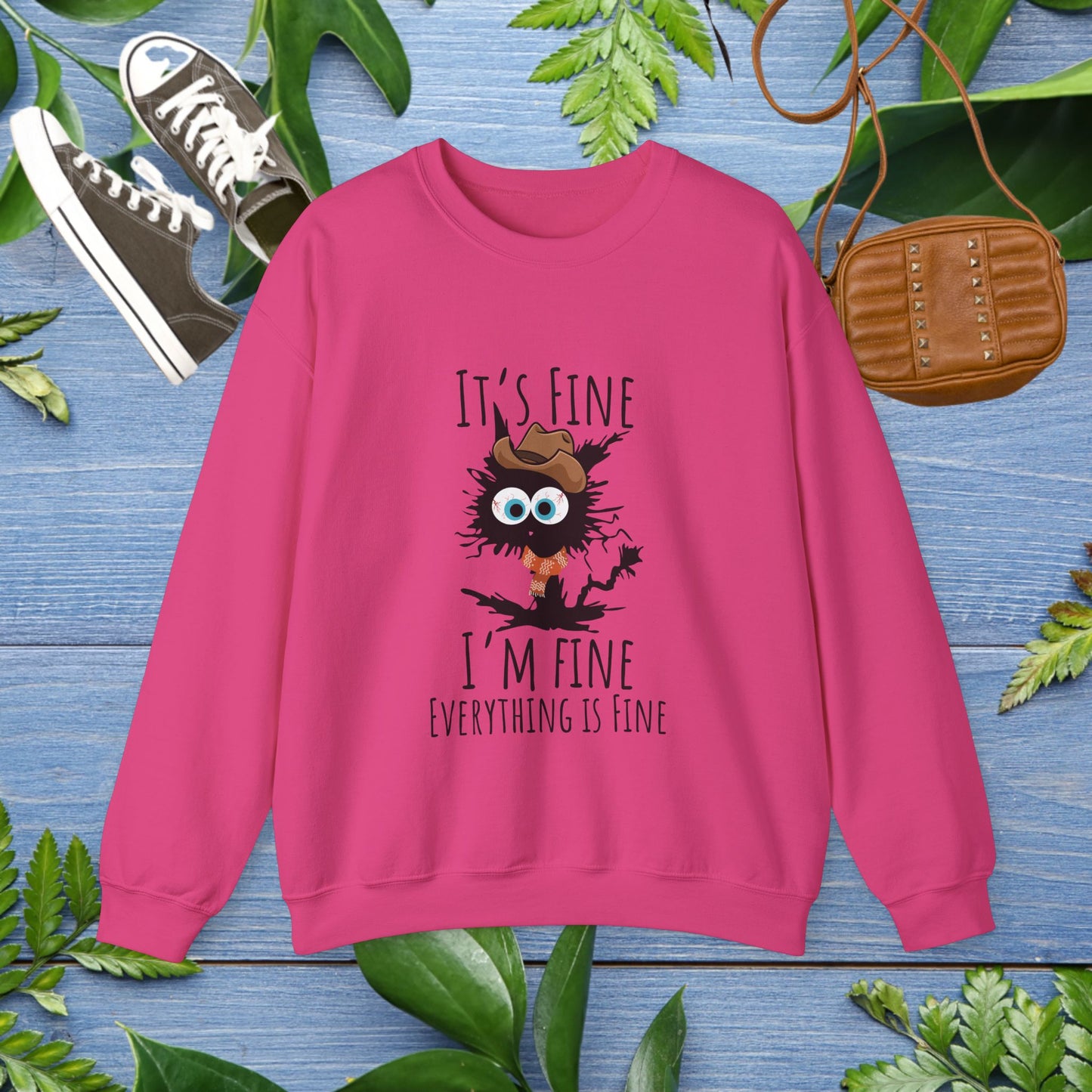 Everything Is Fine Meowdy Sweatshirt - furevermama