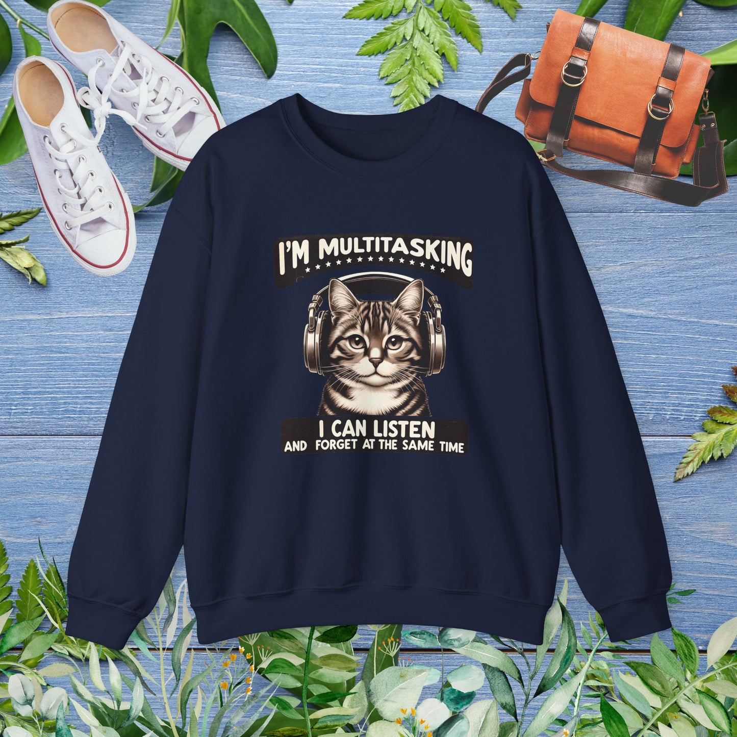 Multitasking Cat Unisex Sweatshirt - furevermama