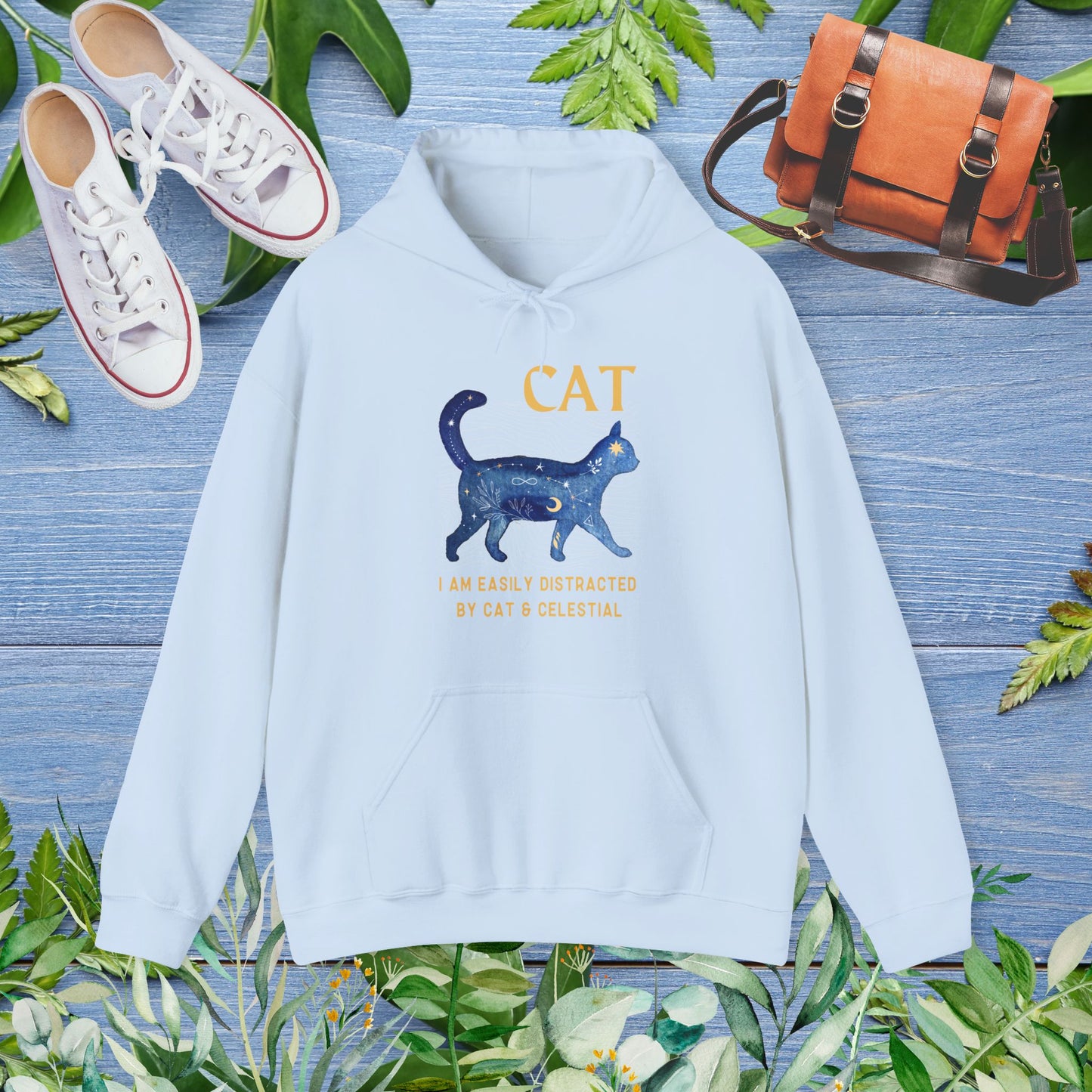 Cat and Celestial Unisex Hoodie - furevermama