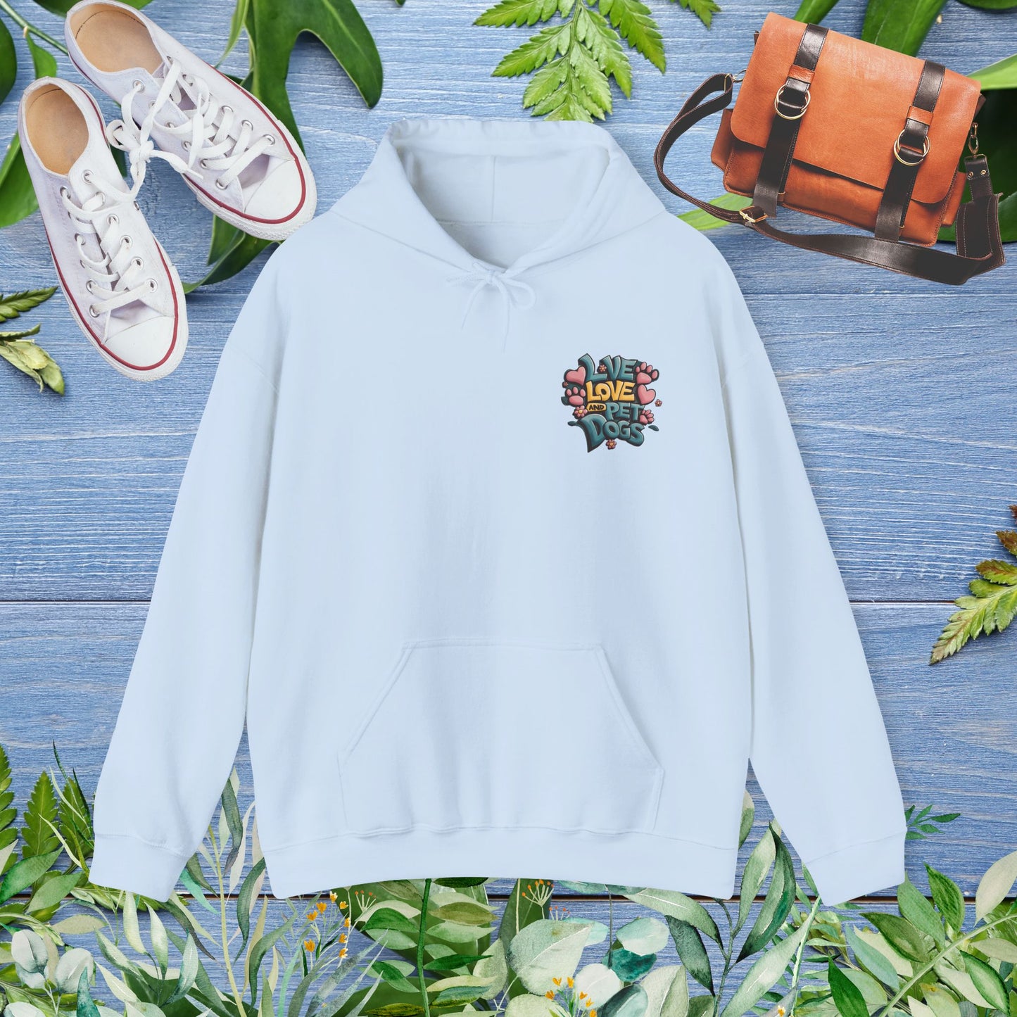 Live Love and Pet Dogs Hoodie (Double-Sided) - furevermama