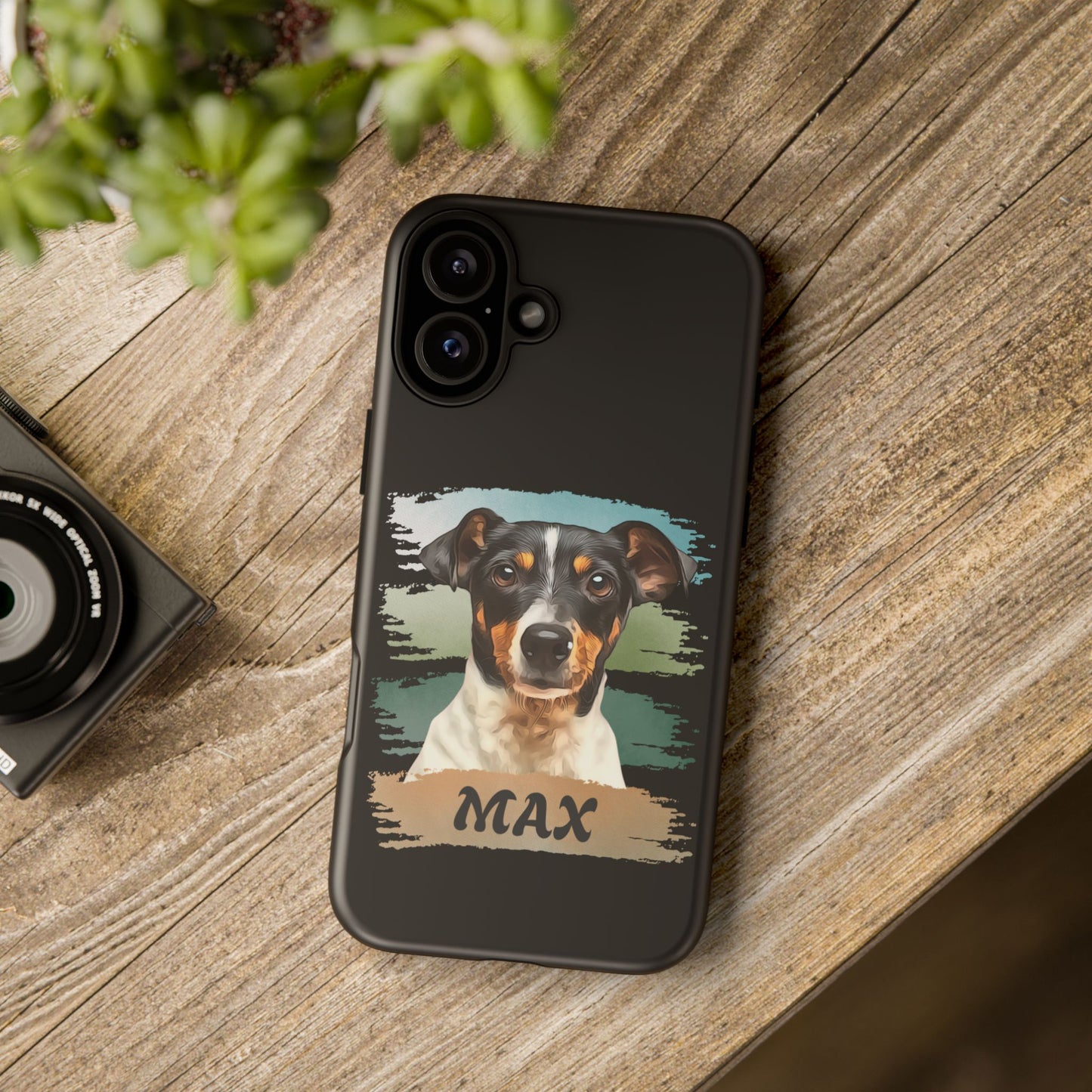 Custom Pet Portrait Phone Case, Green Brush Edition - furevermama