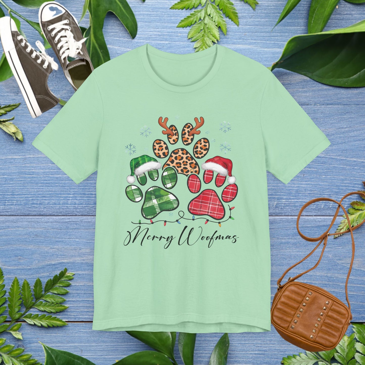 Merry Woofmas, Paw Jersey T-Shirt - furevermama
