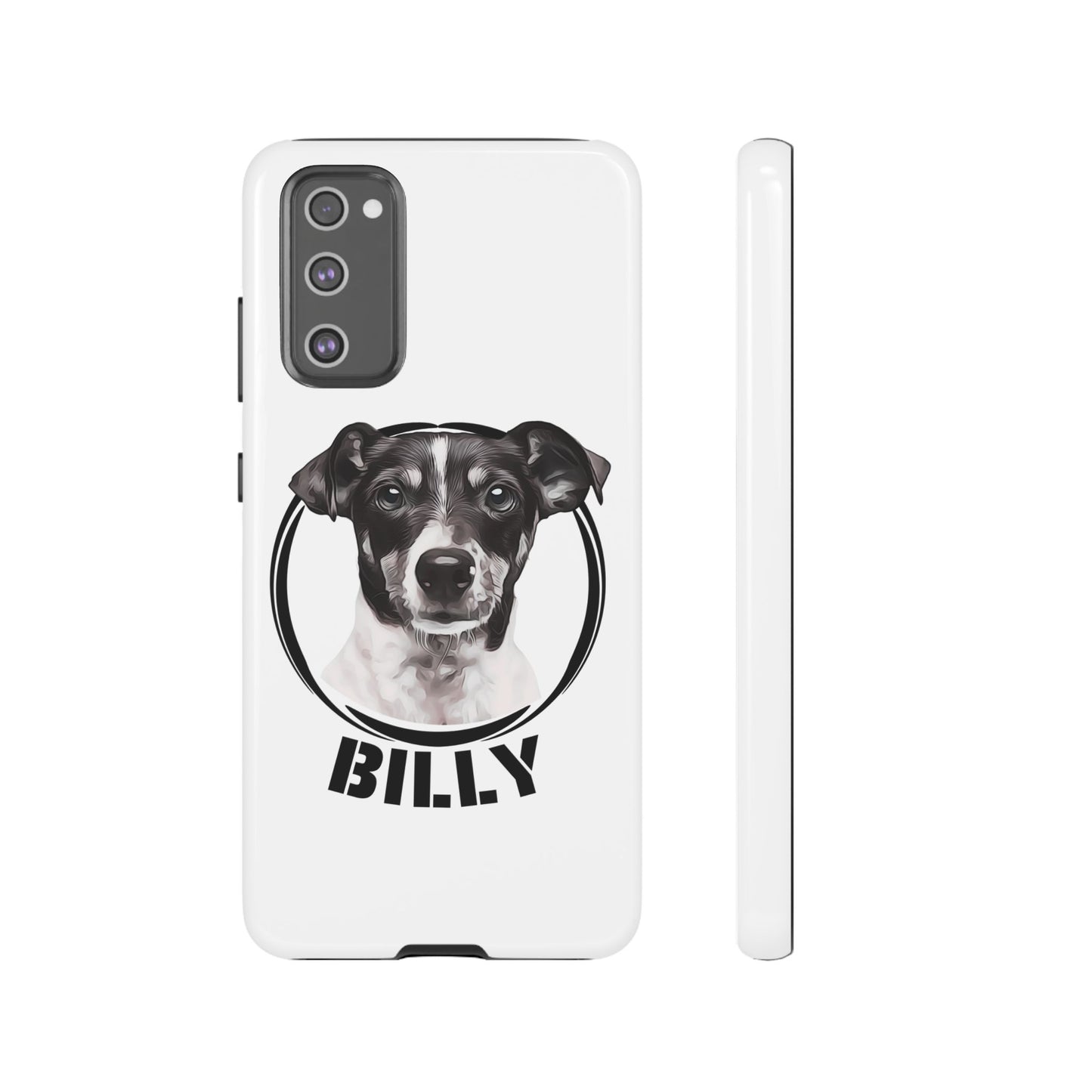 Custom Pet Portrait Phone Case, Black and White - furevermama