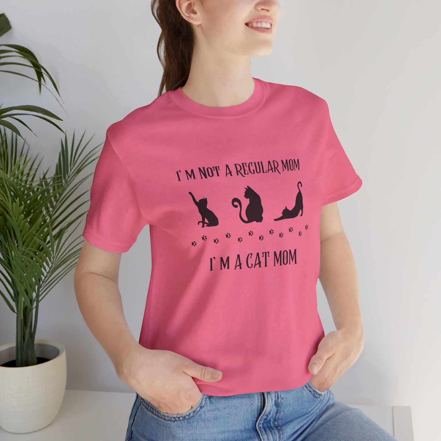Cat Mom Unisex Tee - I Am not a Regular Mom Design - furevermama