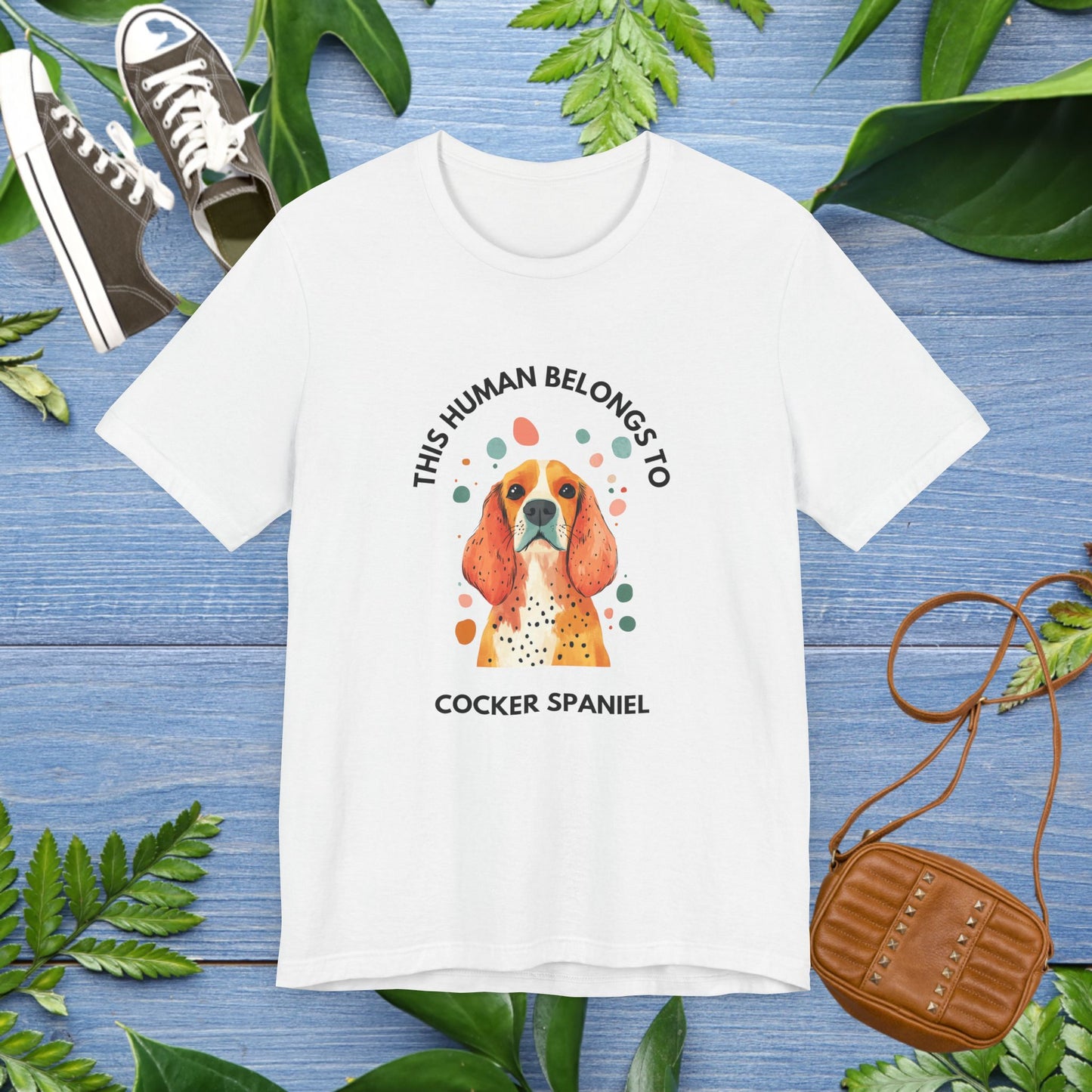 This Human Belongs To Cocker Spaniel Unisex T-Shirt - furevermama