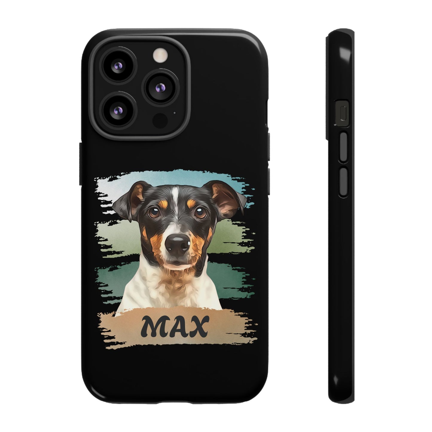 Custom Pet Portrait Phone Case, Green Brush Edition - furevermama