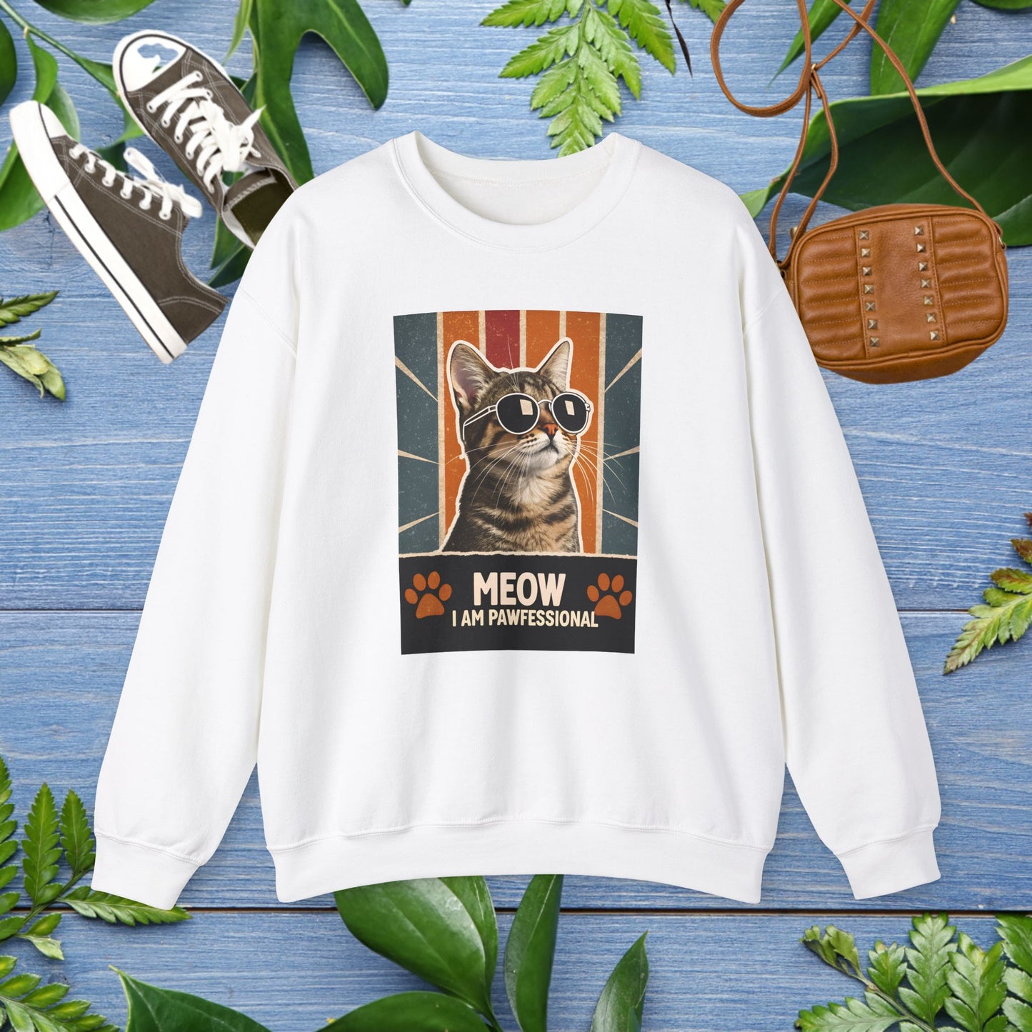 I Am Pawfessional Cat Unisex Heavy Blend Crewneck Sweatshirt - furevermama