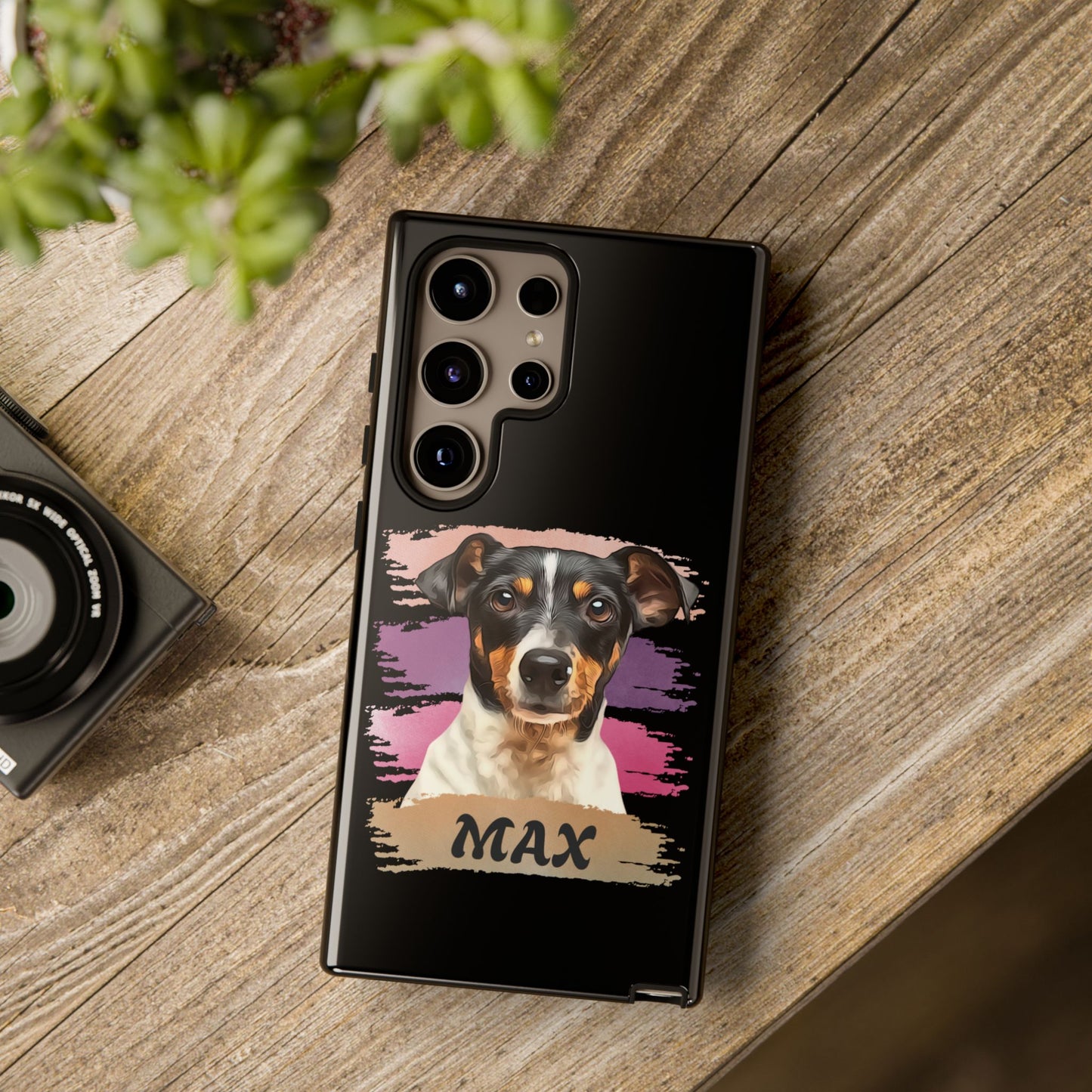 Custom Pet Portrait Phone Case, Pink Brush Edition - furevermama