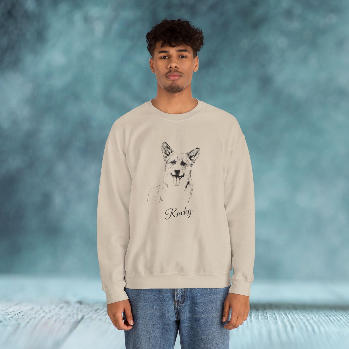 Custom Pet Sketch Crewneck Sweatshirt - furevermama
