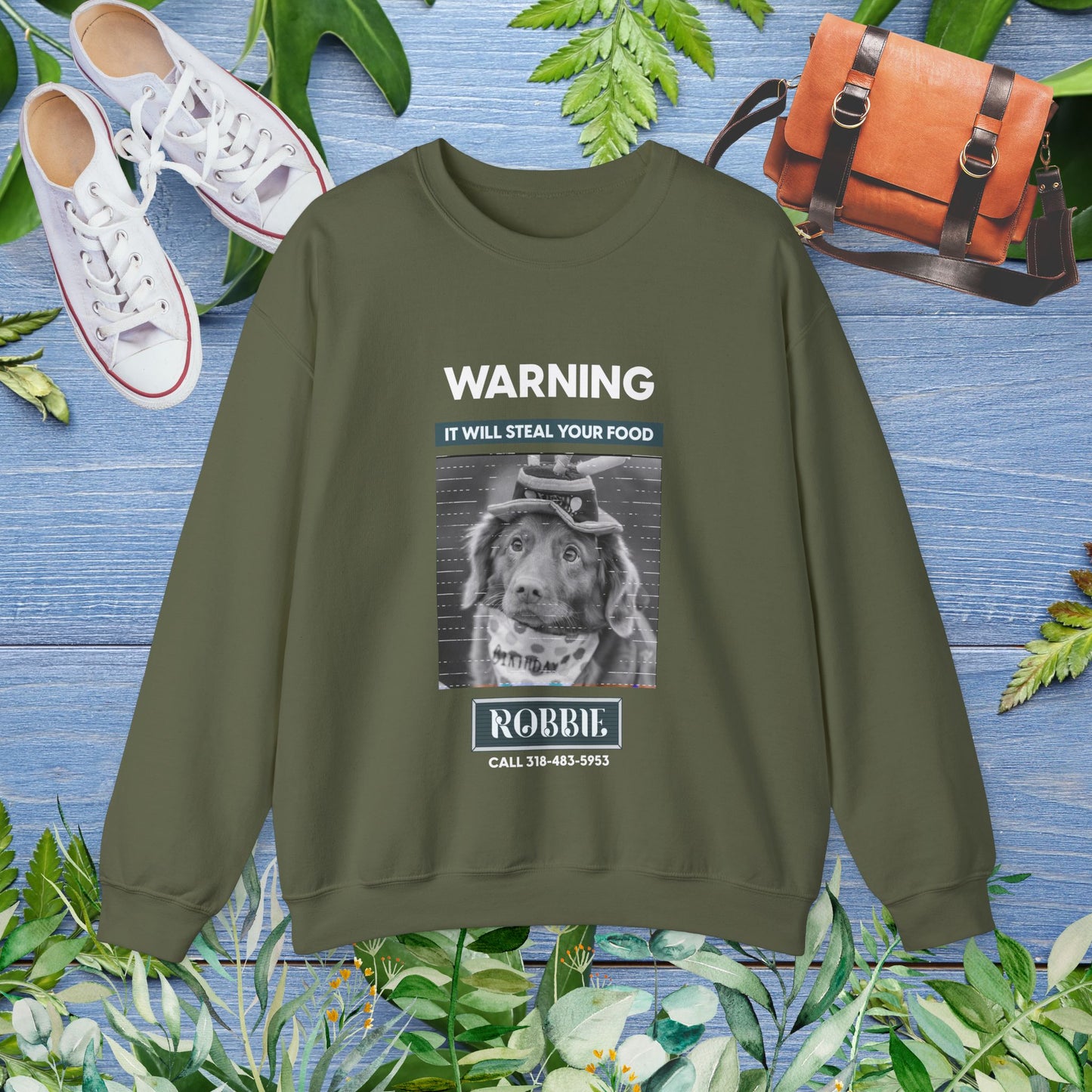 Food Stealer Warning Crewneck Sweatshirt - furevermama