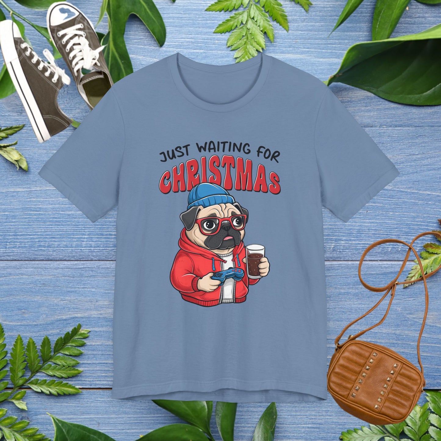 Just Waiting For Christmas, Bulldog Jersey Tee - furevermama