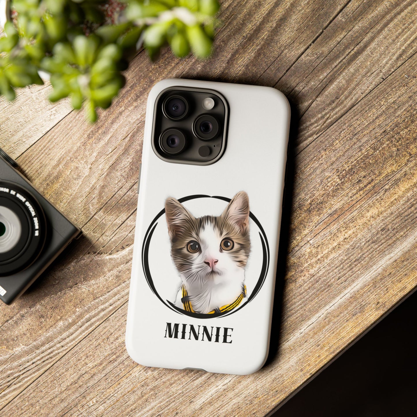 Custom Pet Portrait In Circle Phone Case - furevermama