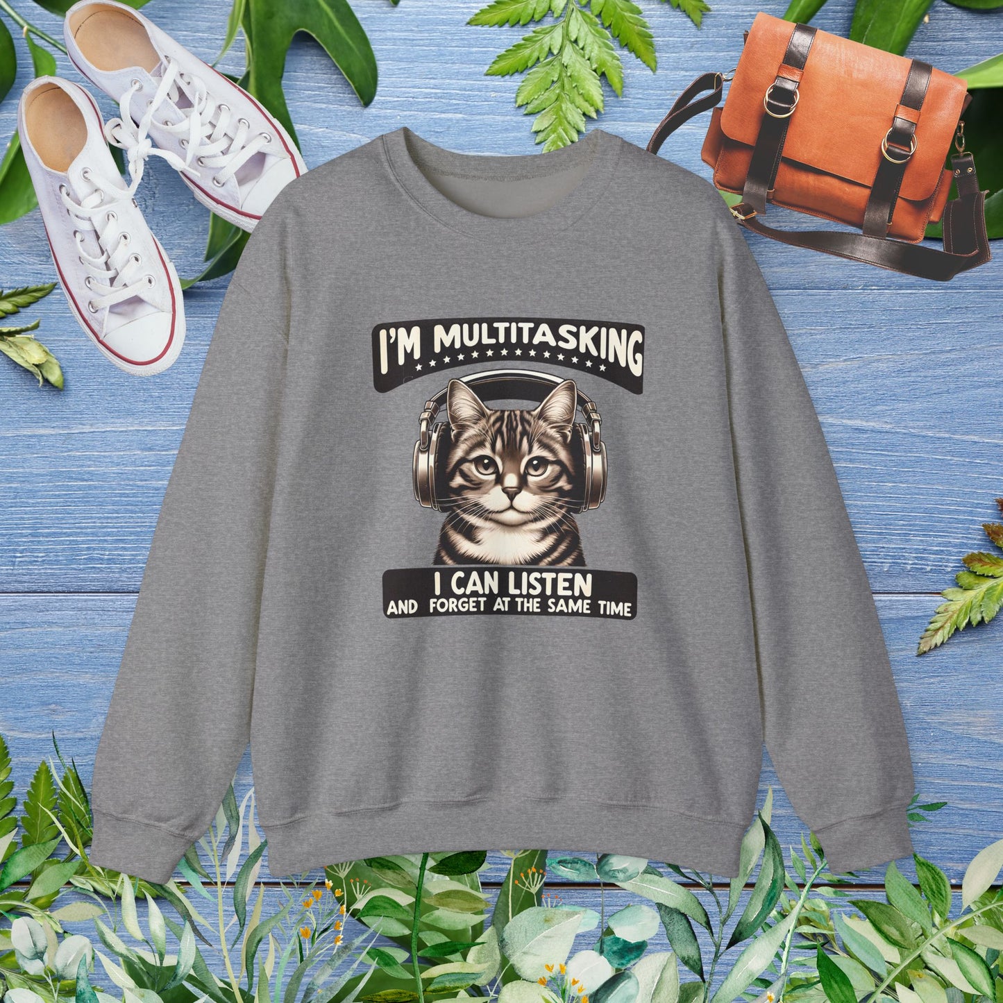 Multitasking Cat Unisex Sweatshirt - furevermama