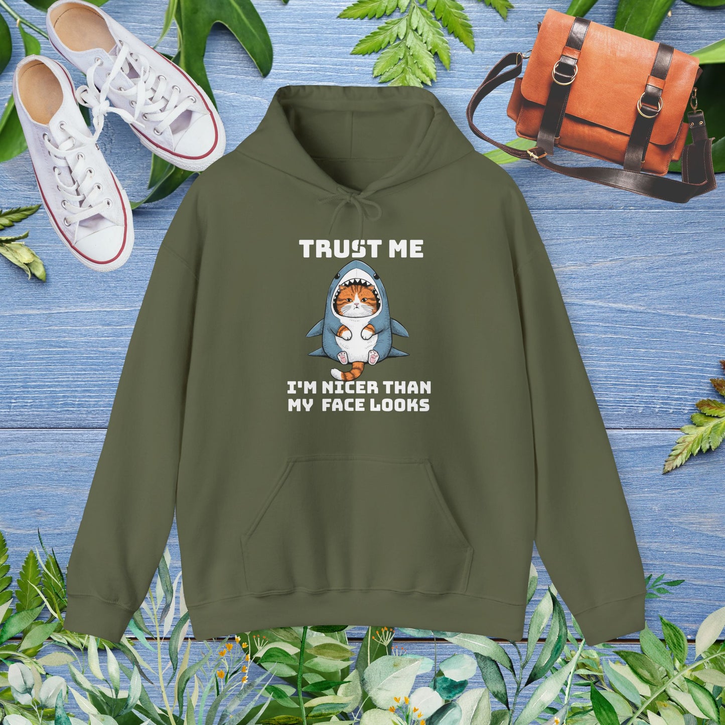 Cat In Shark Costume Unisex Hoodie - furevermama