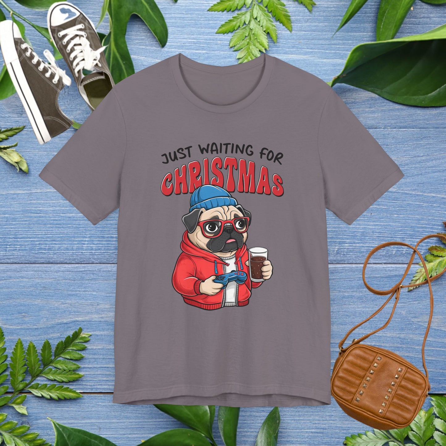 Just Waiting For Christmas, Bulldog Jersey Tee - furevermama