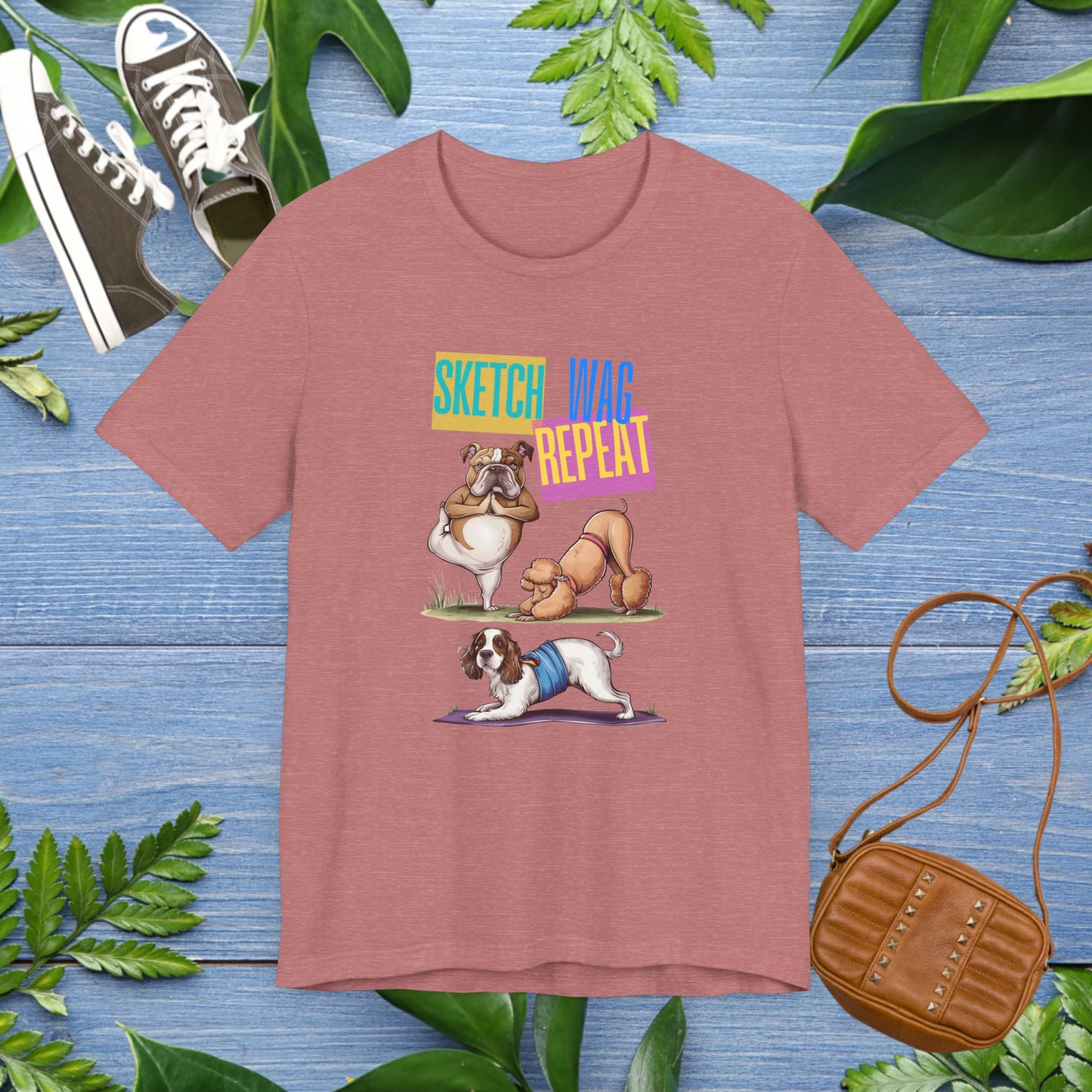 Sketch Wag Repeat Dog Lover T-Shirt - furevermama