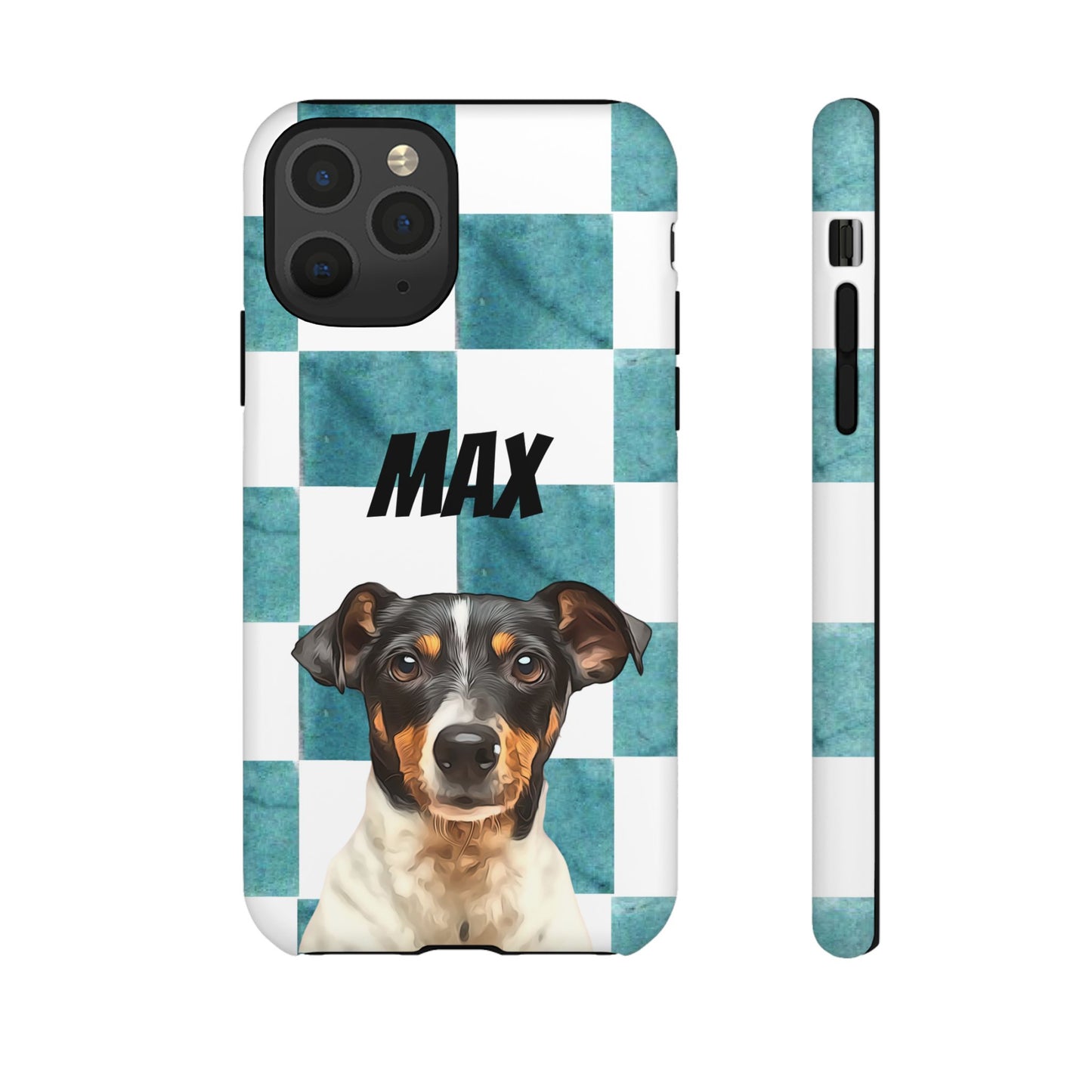 Custom Pet Portrait Phone Case, Checker Edition - furevermama