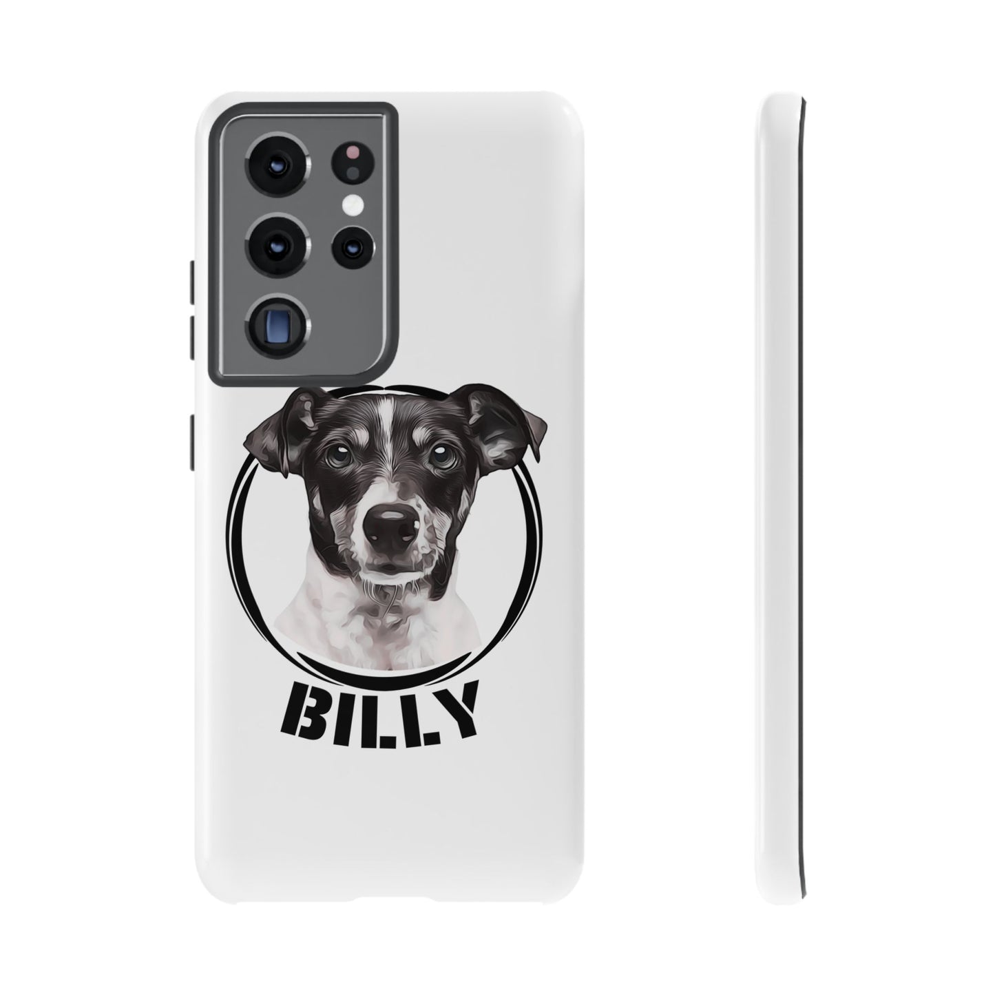 Custom Pet Portrait Phone Case, Black and White - furevermama