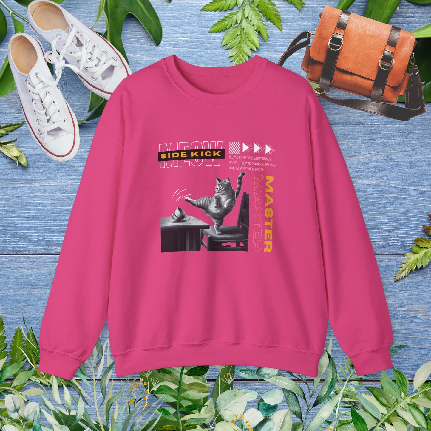 Meow Side Kick Unisex Sweatshirt - furevermama