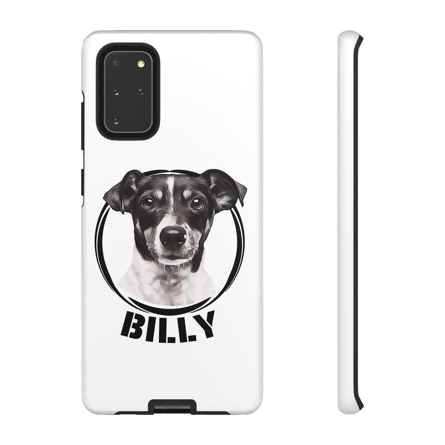 Custom Pet Portrait Phone Case, Black and White - furevermama