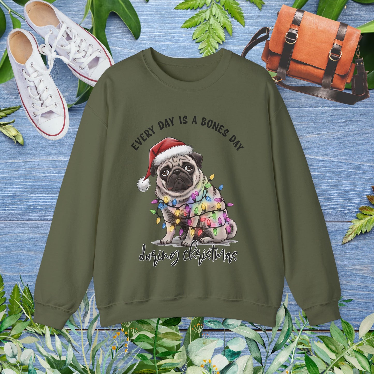 Everyday Is Bones Day During Christmas, Bulldog Unisex Sweatshirt - furevermama