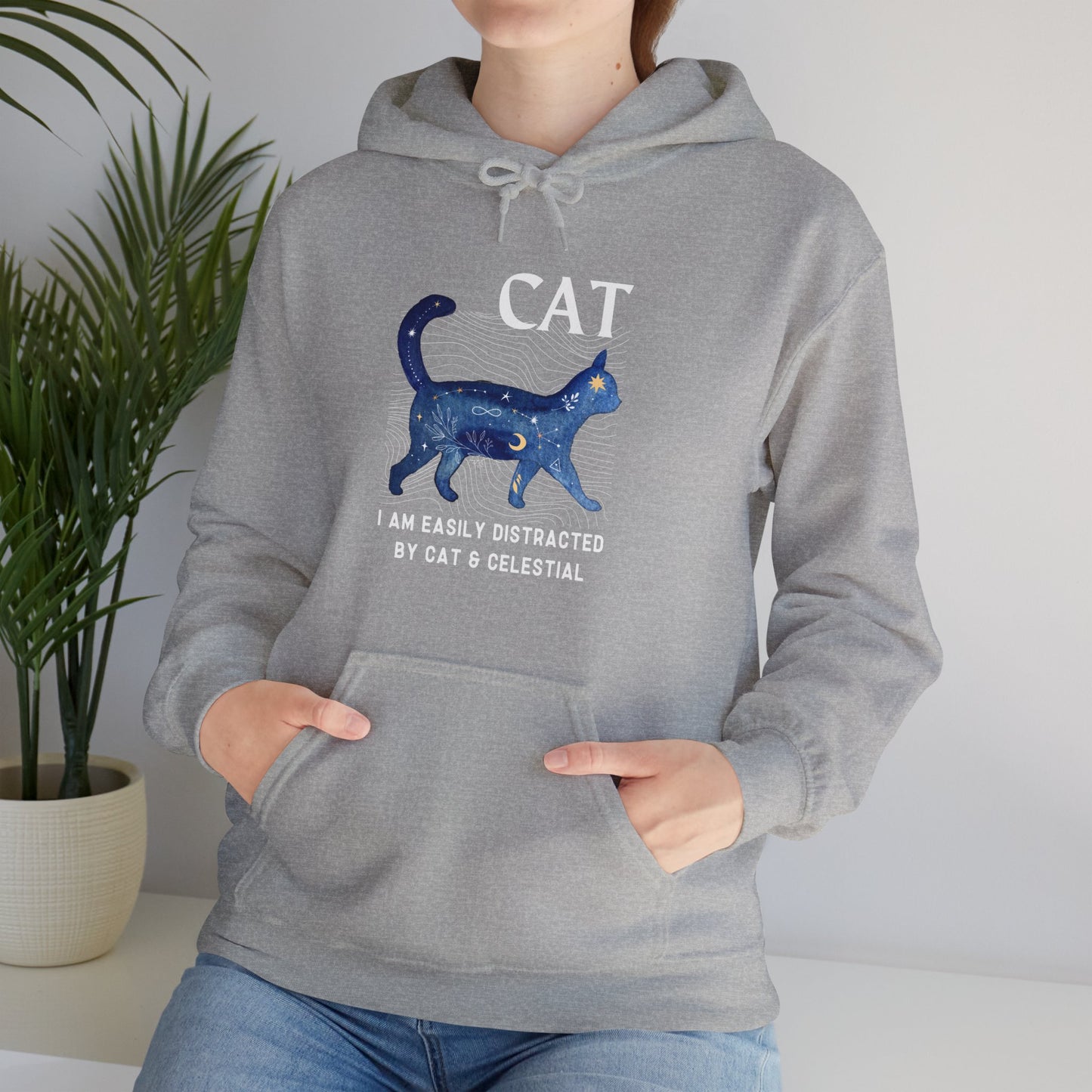 Cat and Celestial Unisex Hoodie - furevermama