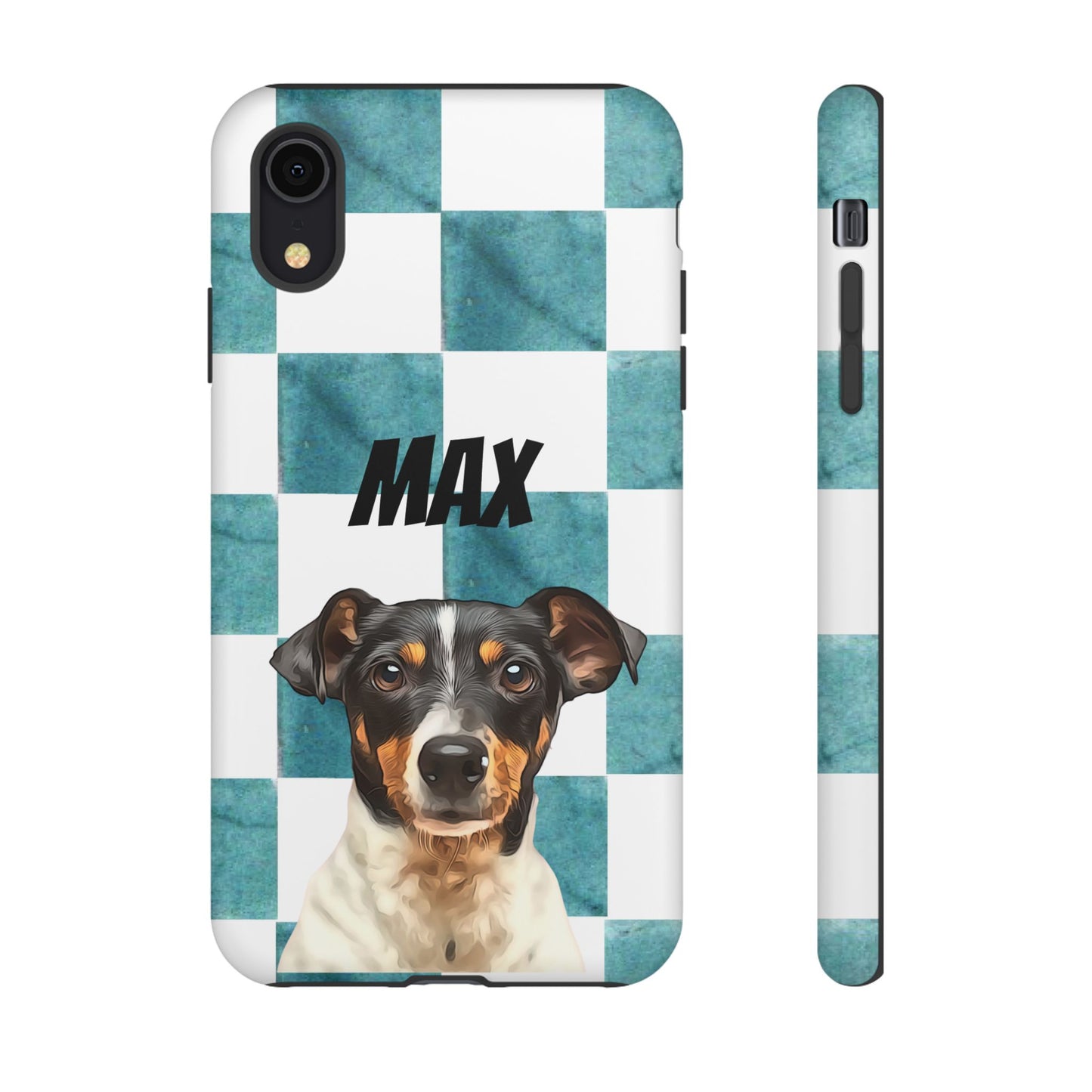 Custom Pet Portrait Phone Case, Checker Edition - furevermama