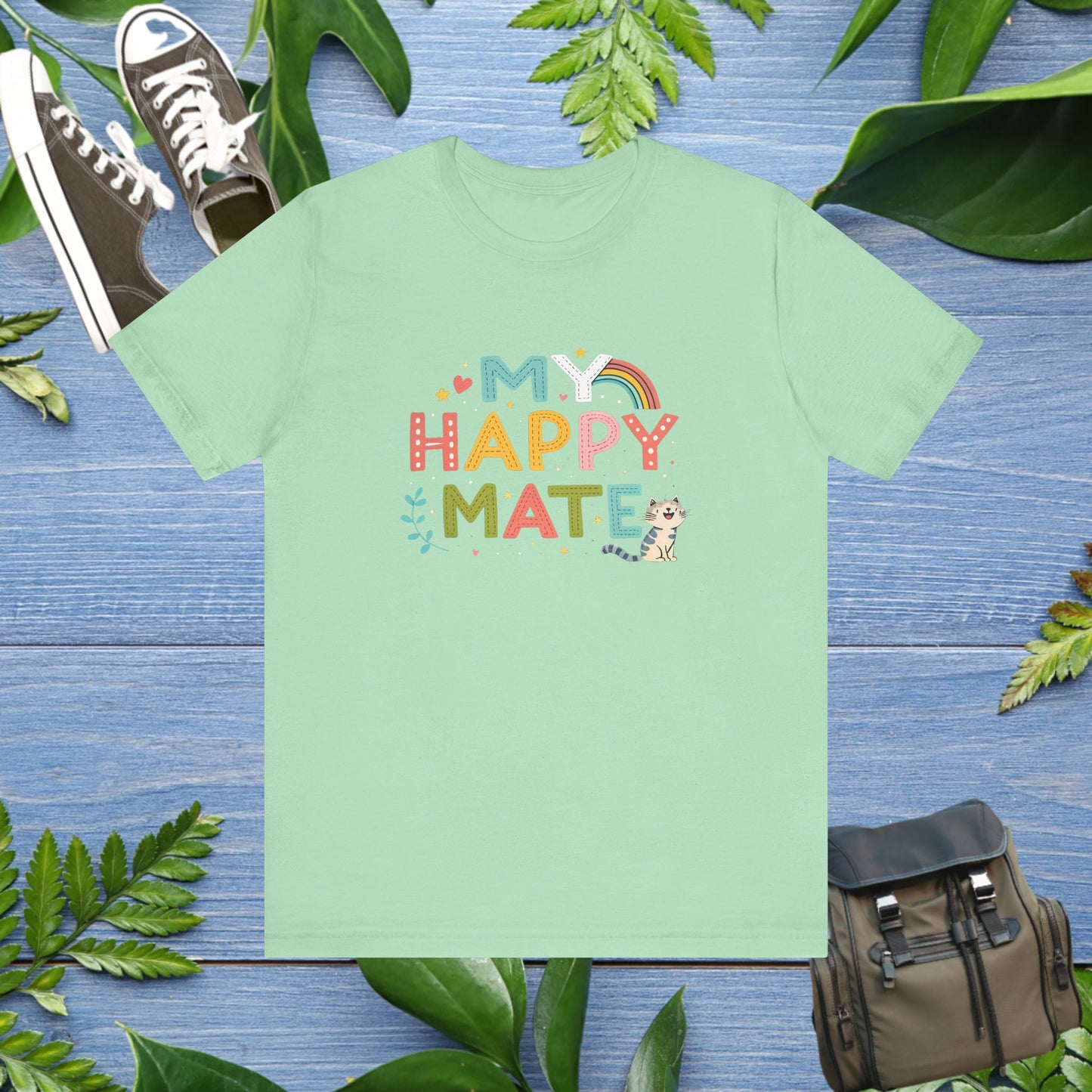 My Happy Mate Cat Graphic T-Shirt - furevermama