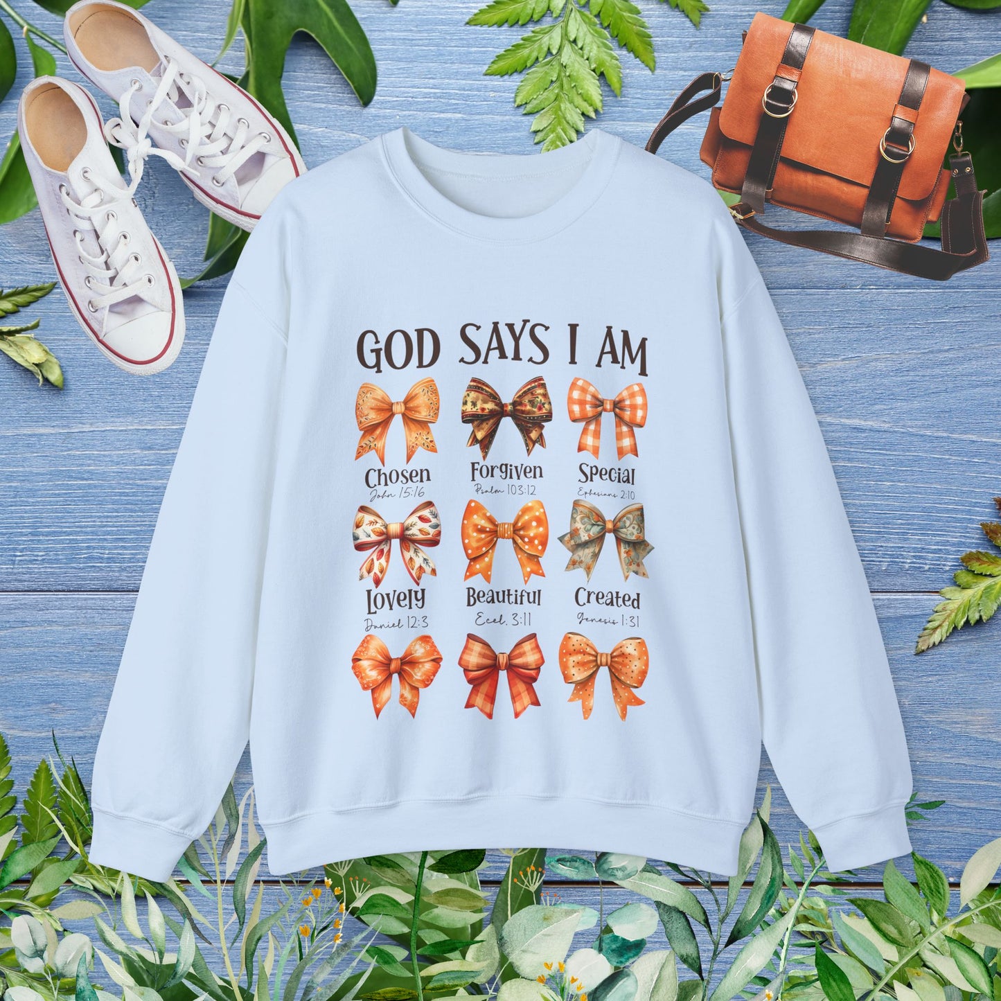 God Says I Am Crewneck Sweatshirt - furevermama