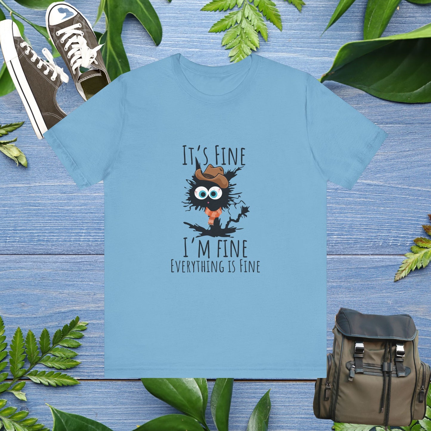 Everything Is Fine Meowdy T-Shirt - furevermama