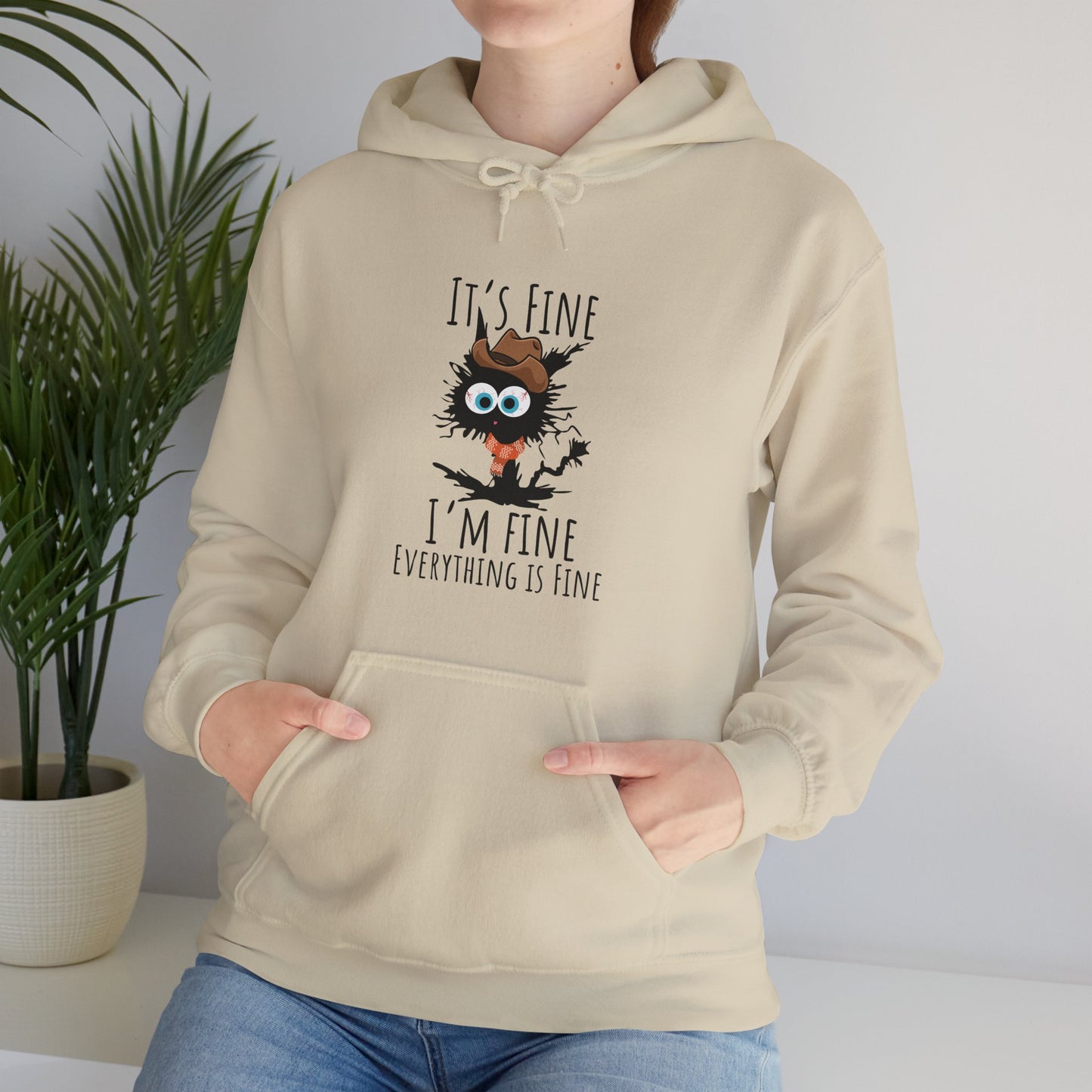 Everything Is Fine Meowdy Hoodie - furevermama