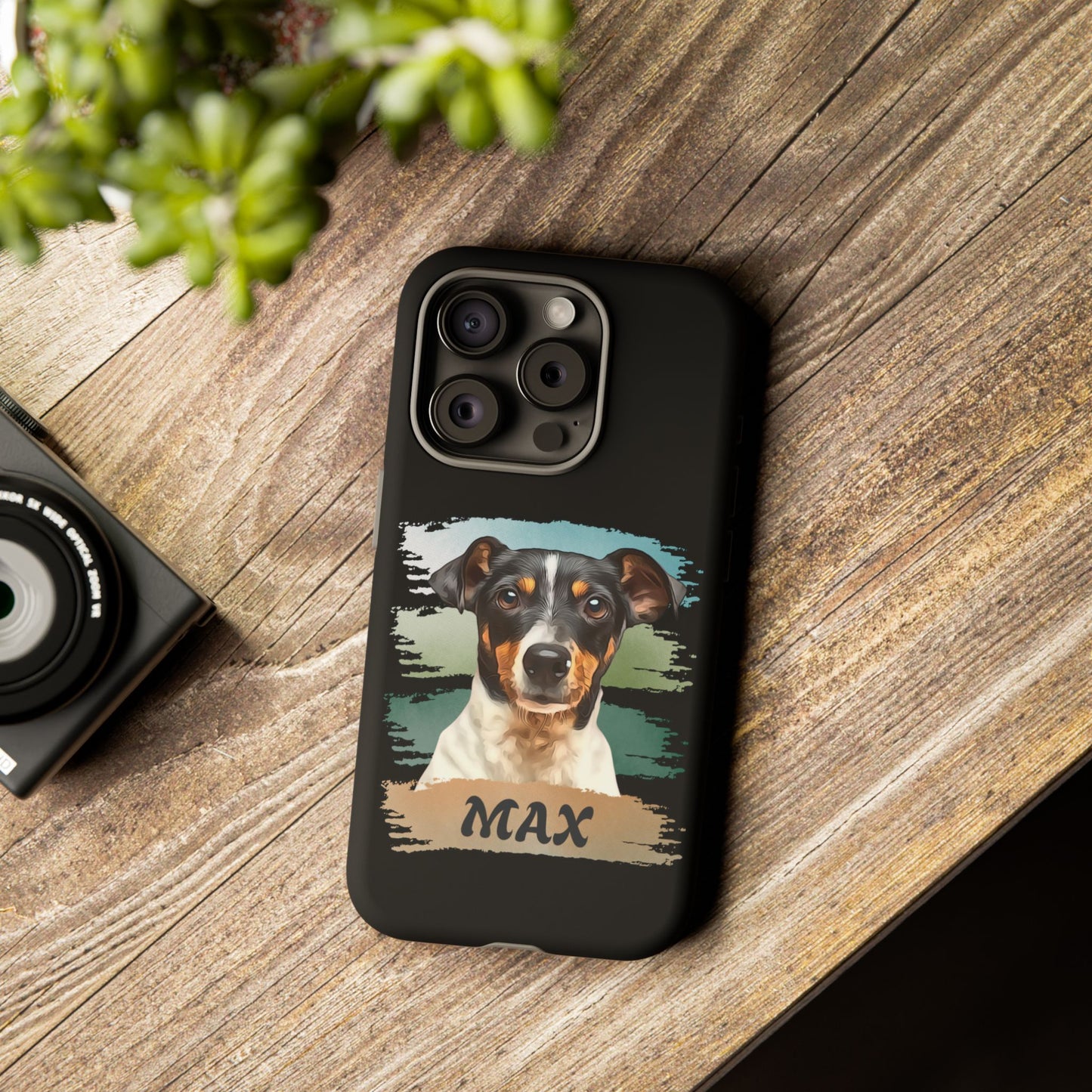 Custom Pet Portrait Phone Case, Green Brush Edition - furevermama
