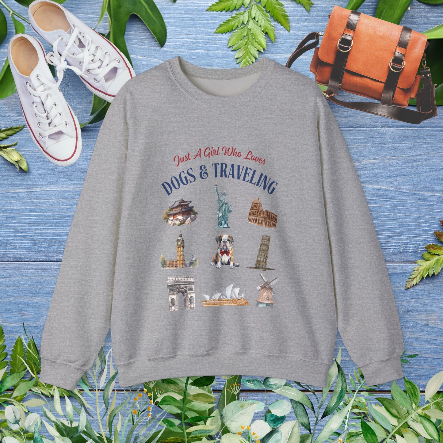 (Custom) Just A Girl Who Loves Dogs and Traveling Sweatshirt - furevermama
