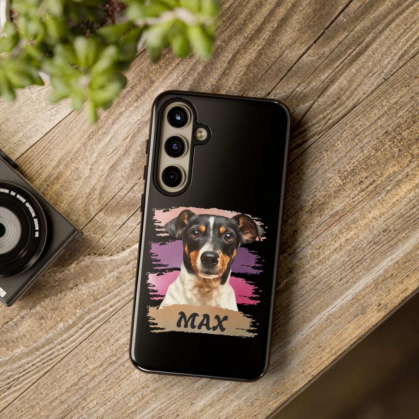 Custom Pet Portrait Phone Case, Pink Brush Edition - furevermama
