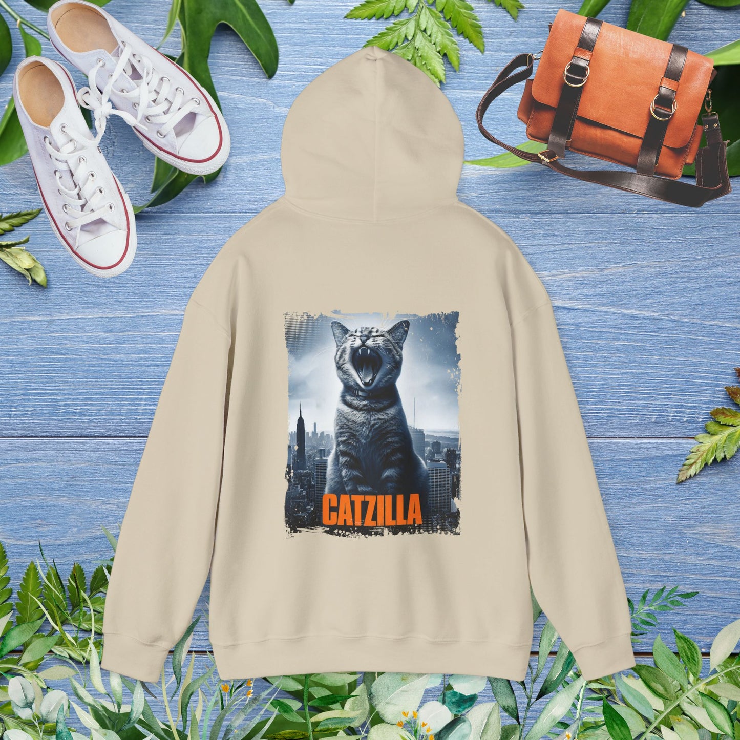 Catzilla Unisex Hoodie (Back Print) - furevermama