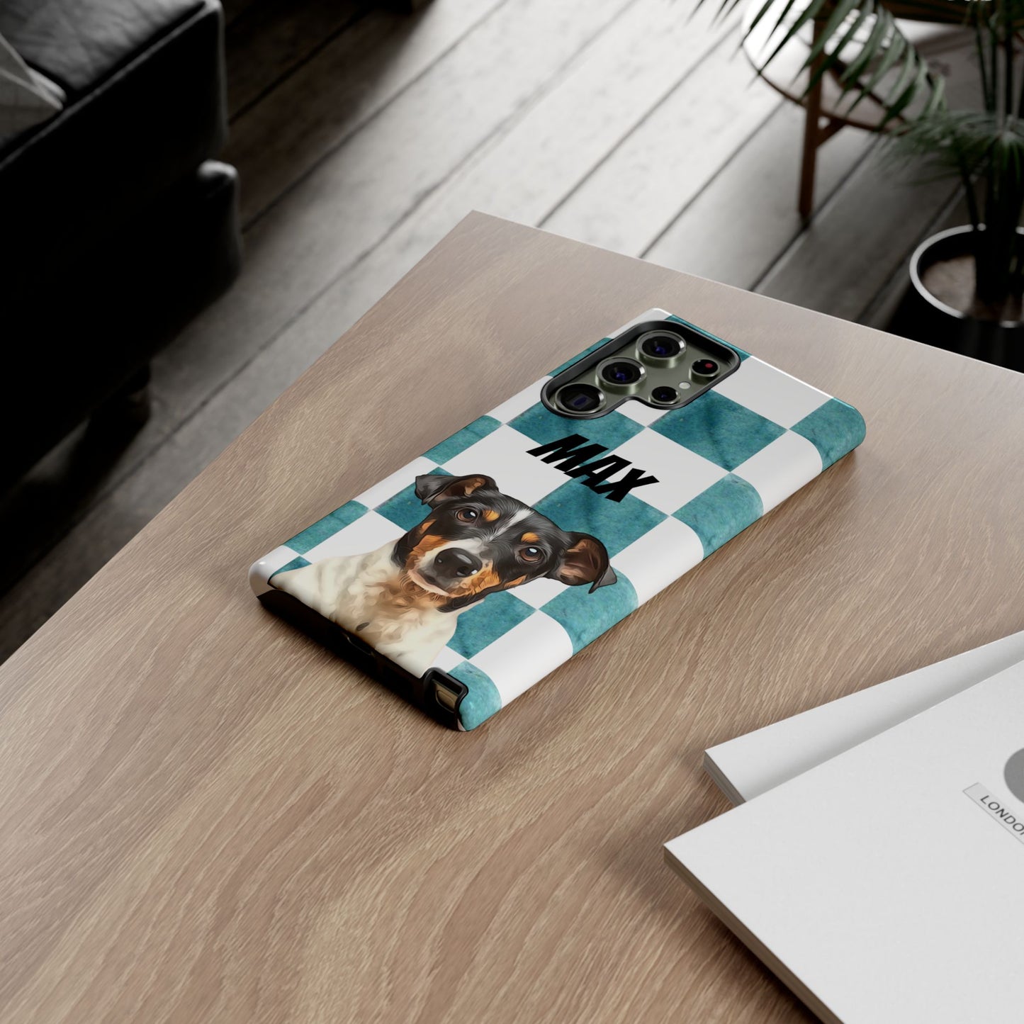 Custom Pet Portrait Phone Case, Checker Edition - furevermama