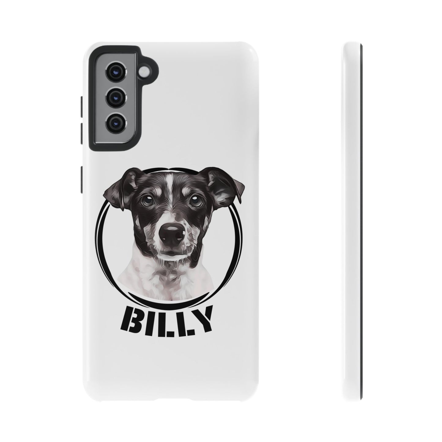 Custom Pet Portrait Phone Case, Black and White - furevermama