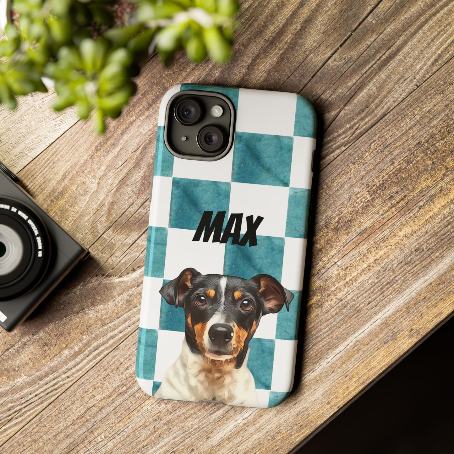 Custom Pet Portrait Phone Case, Checker Edition - furevermama