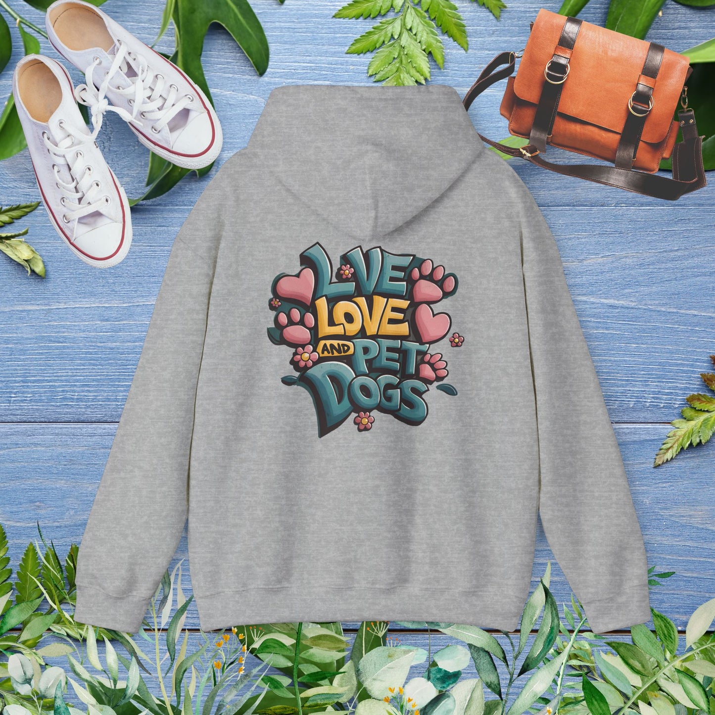 Live Love and Pet Dogs Hoodie (Double-Sided) - furevermama