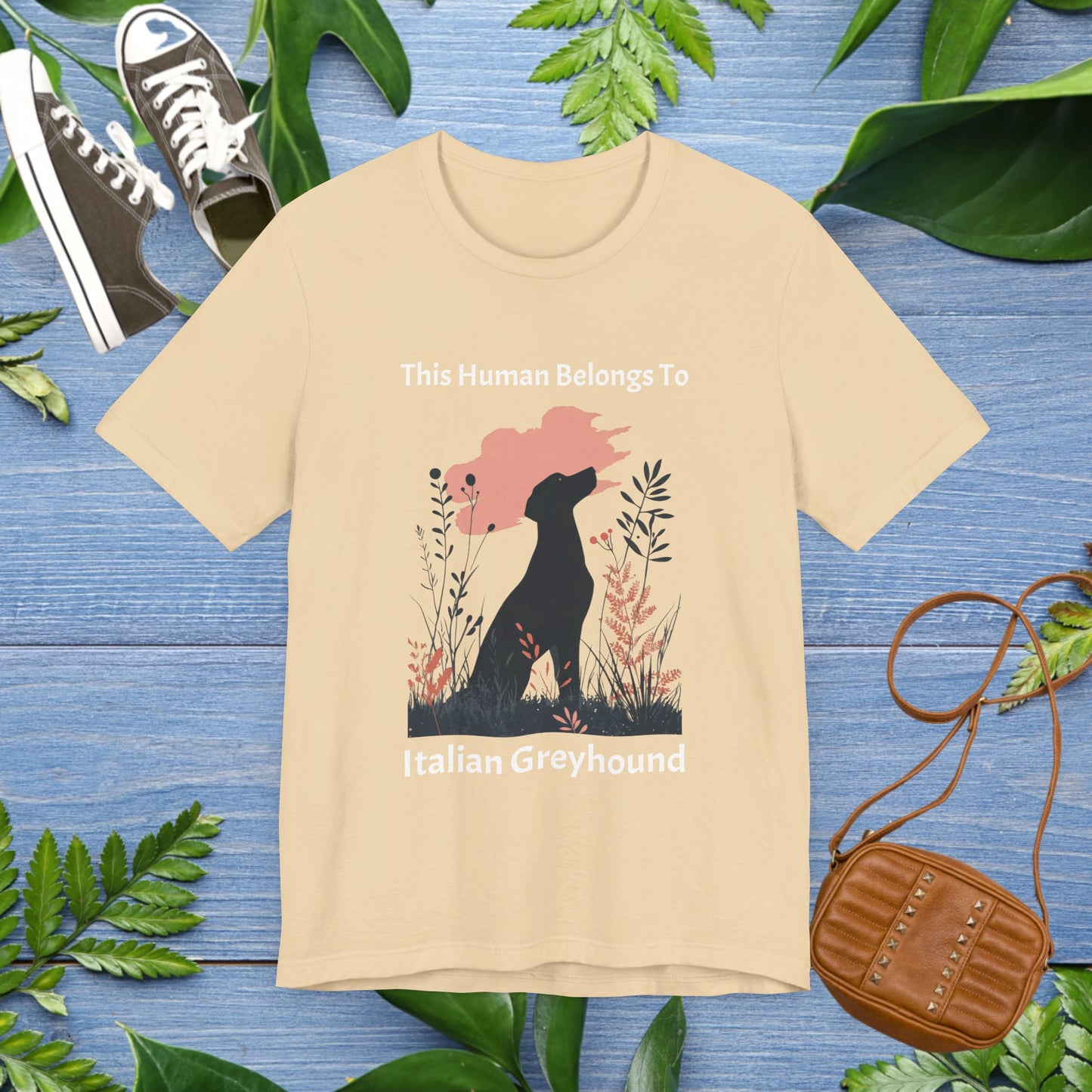 This Human Belongs To Italian Greyhound Jersey Tee - furevermama