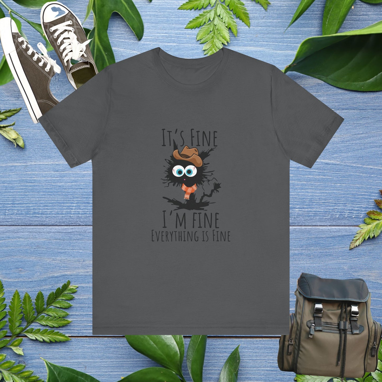 Everything Is Fine Meowdy T-Shirt - furevermama