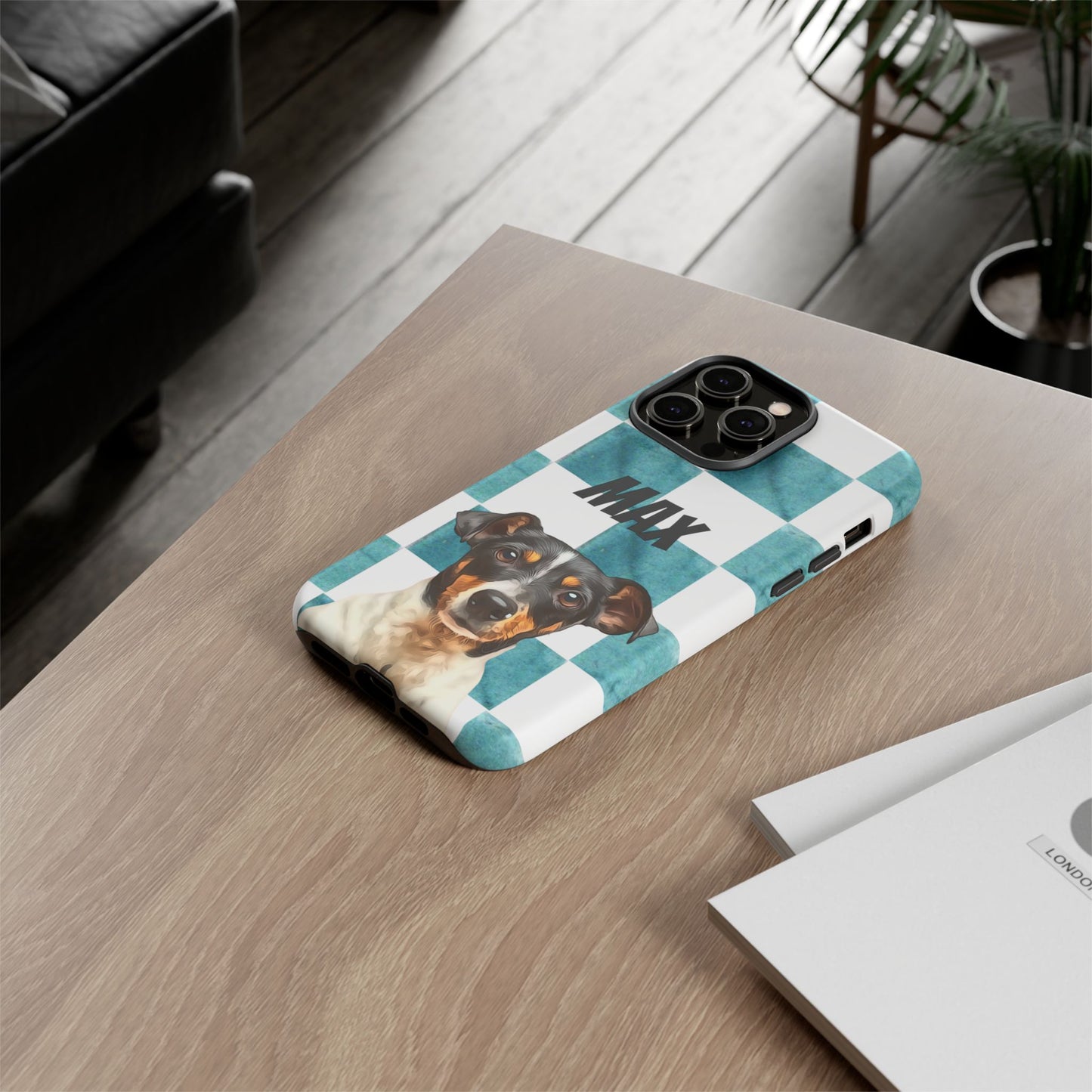 Custom Pet Portrait Phone Case, Checker Edition - furevermama