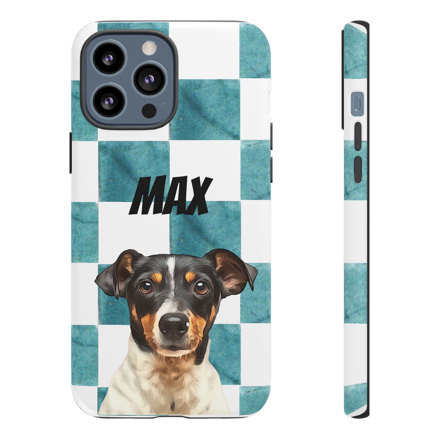 Custom Pet Portrait Phone Case, Checker Edition - furevermama