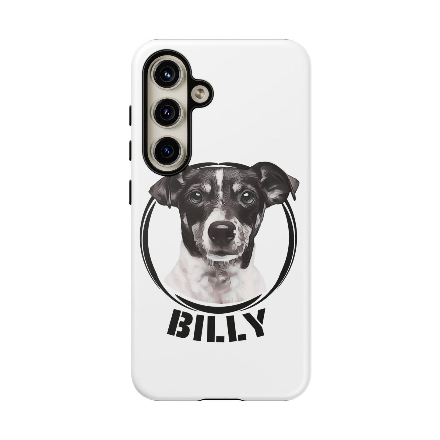 Custom Pet Portrait Phone Case, Black and White - furevermama