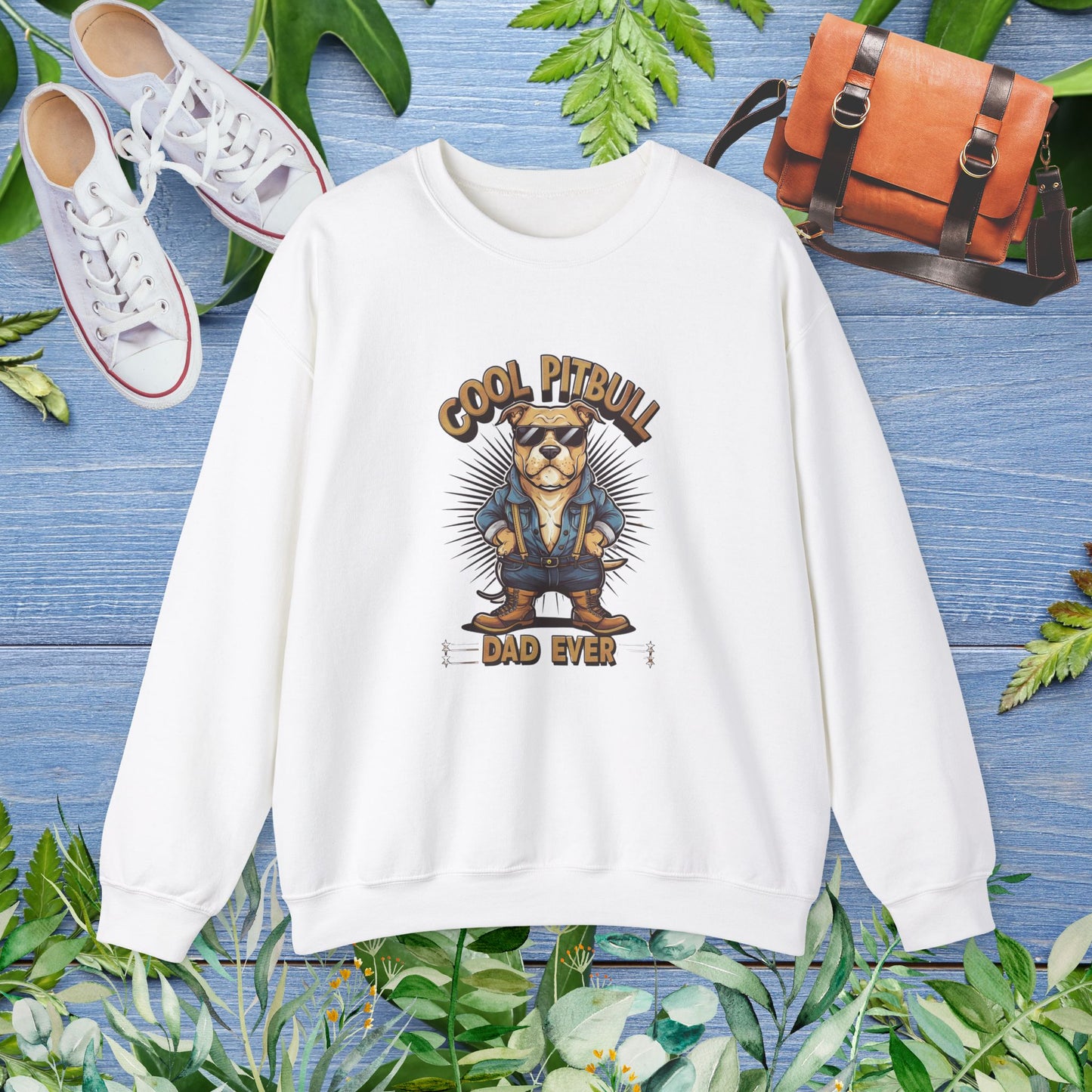 Cool Pitbull Dad Sweatshirt - furevermama