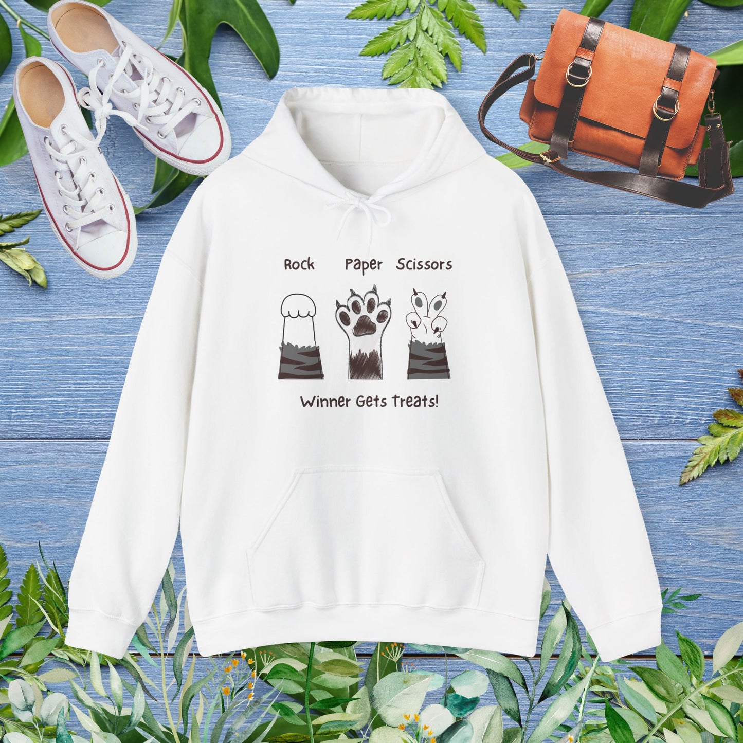 Paw's Paper Rock Scissors Unisex Hoodie - furevermama