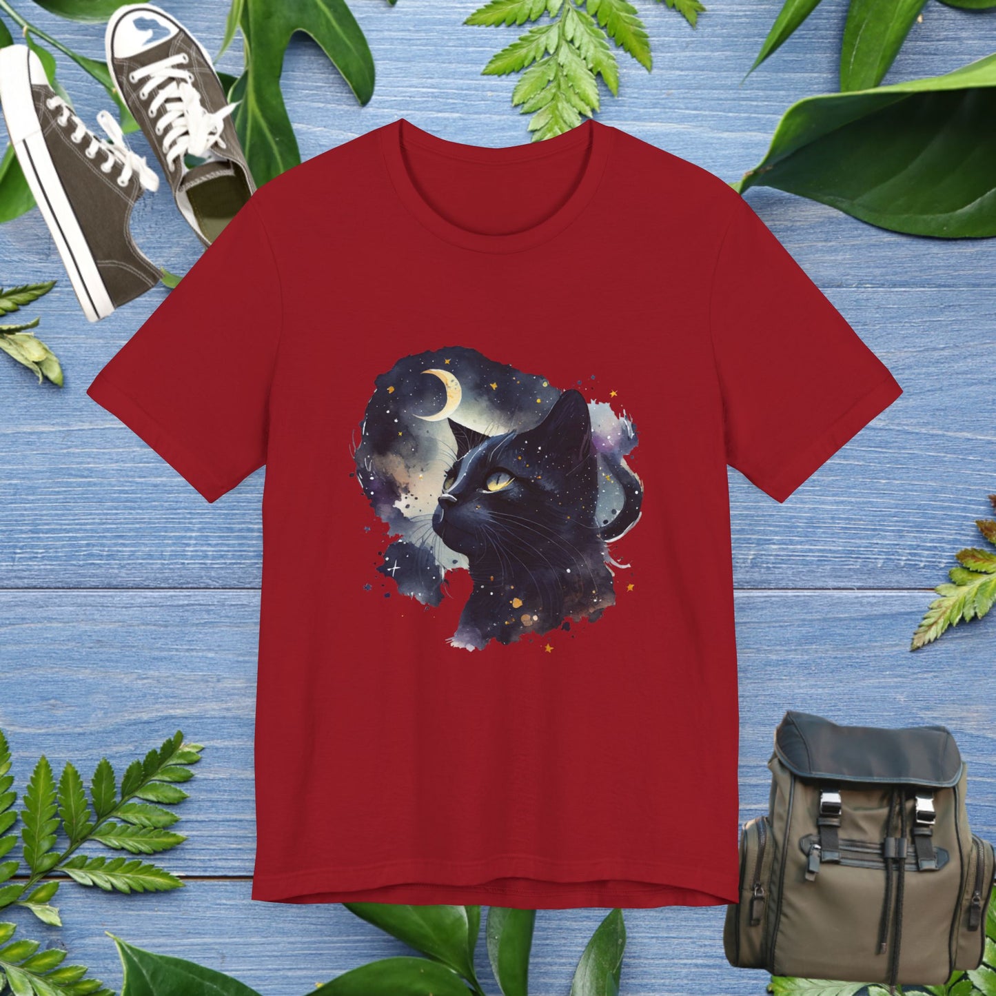 Moon Night Cat Unisex T-Shirt - furevermama